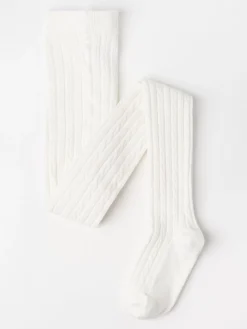 Underkläder>Lindex Kabelstickad Strumpbyxa Winter White