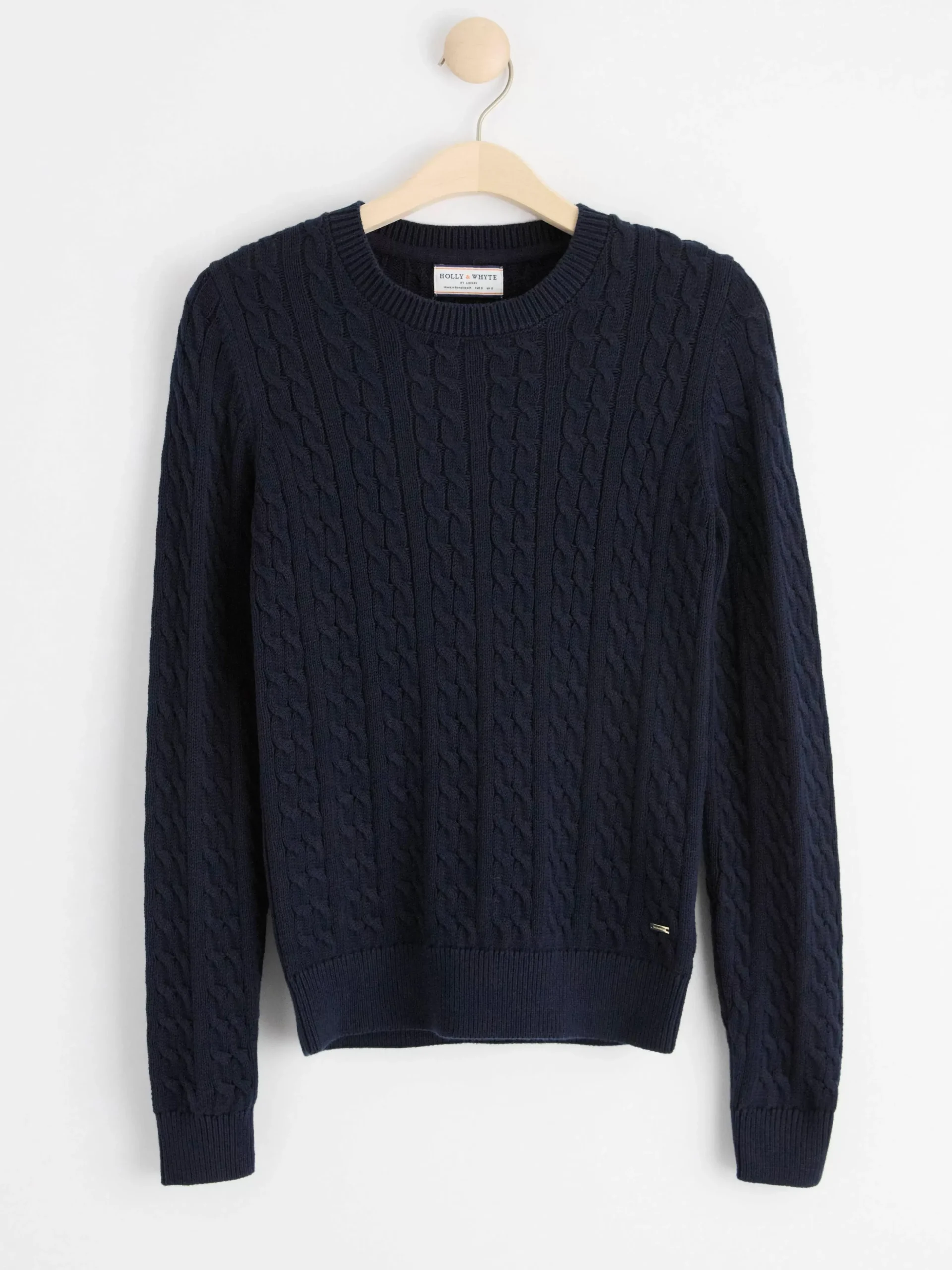Tröjor & Cardigans>Lindex Kabelstickad Troja Navy