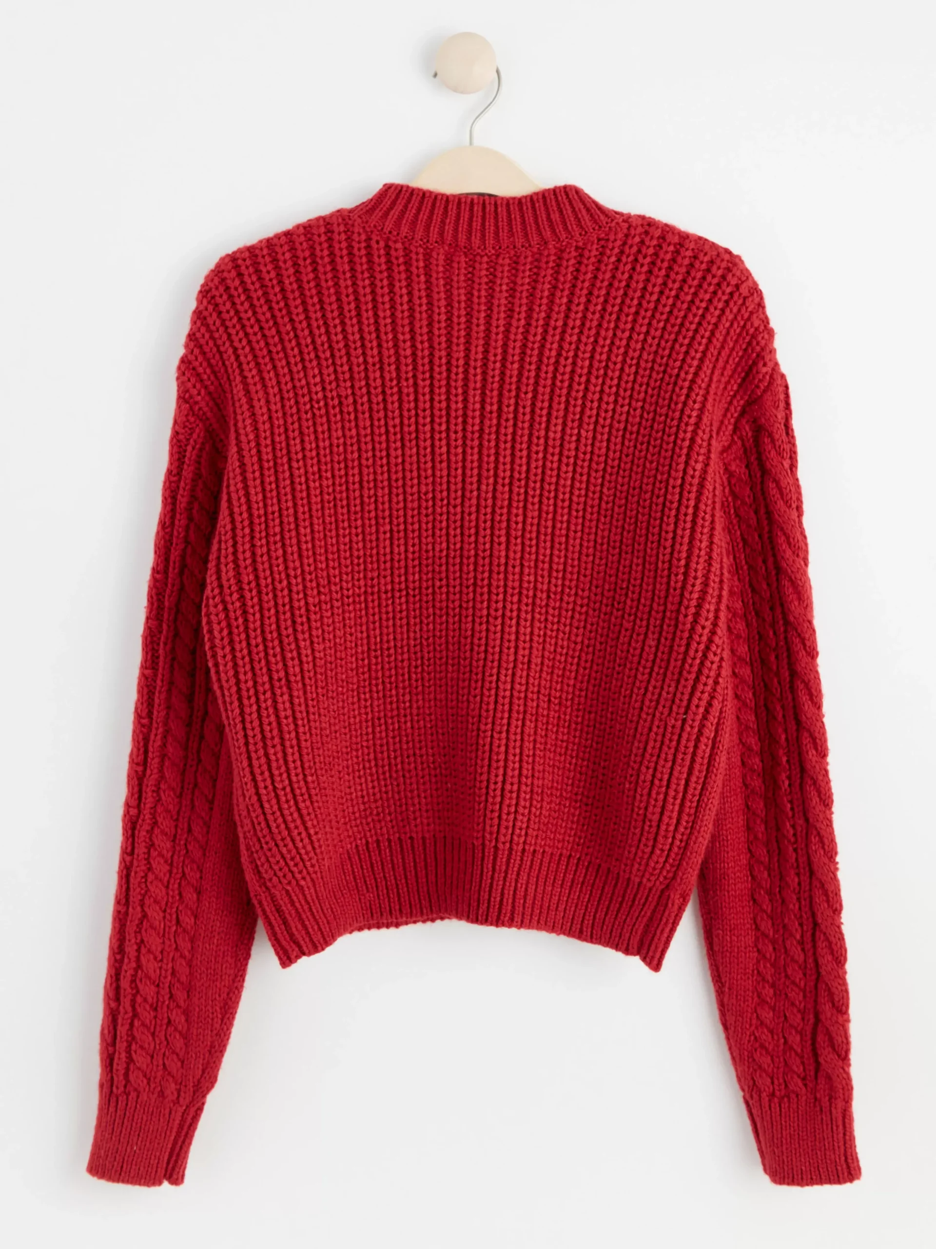 Tröjor & Cardigans>Lindex Kabelstickad Troja Red