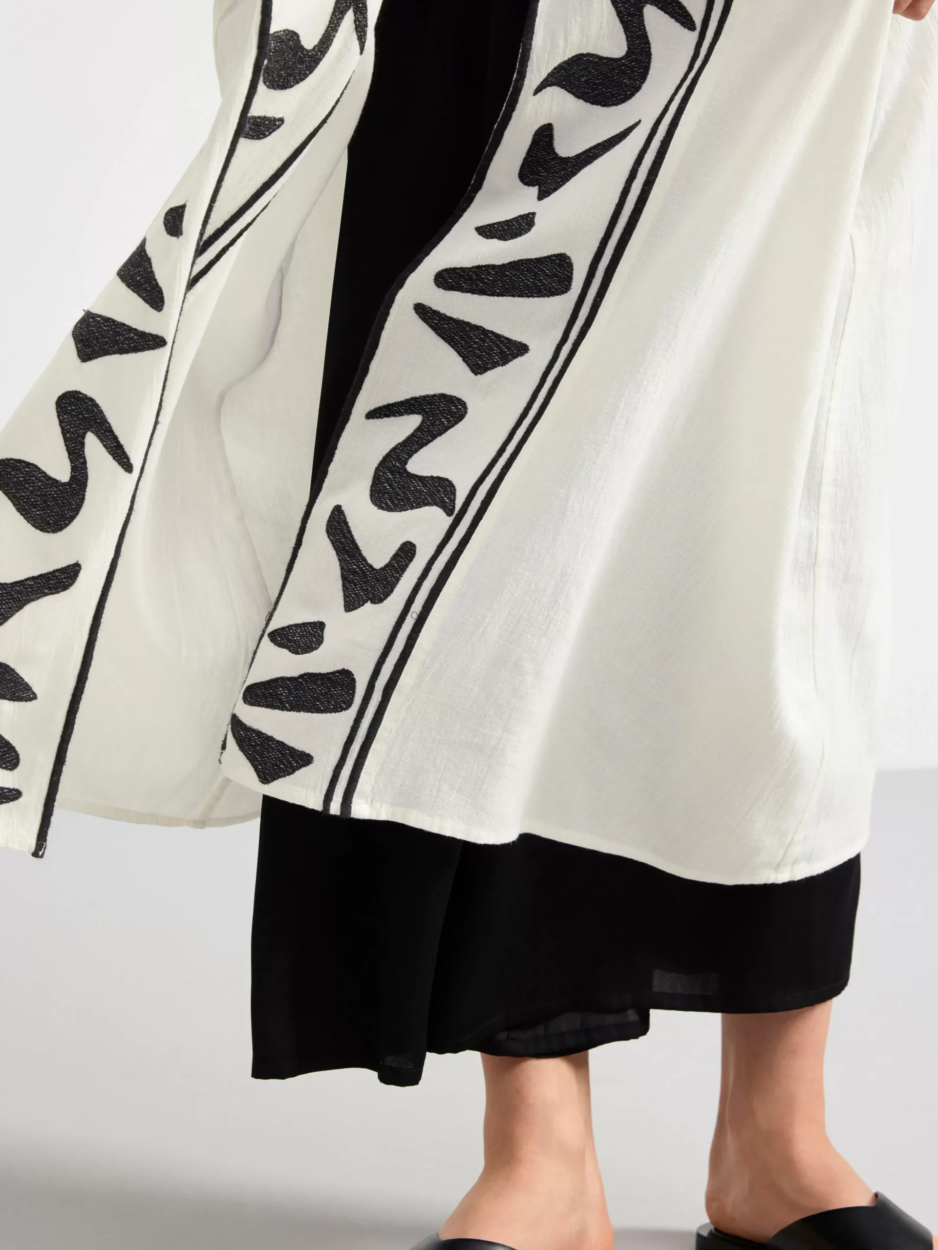 Kavajer>Lindex Kaftan Med Broderi Light White