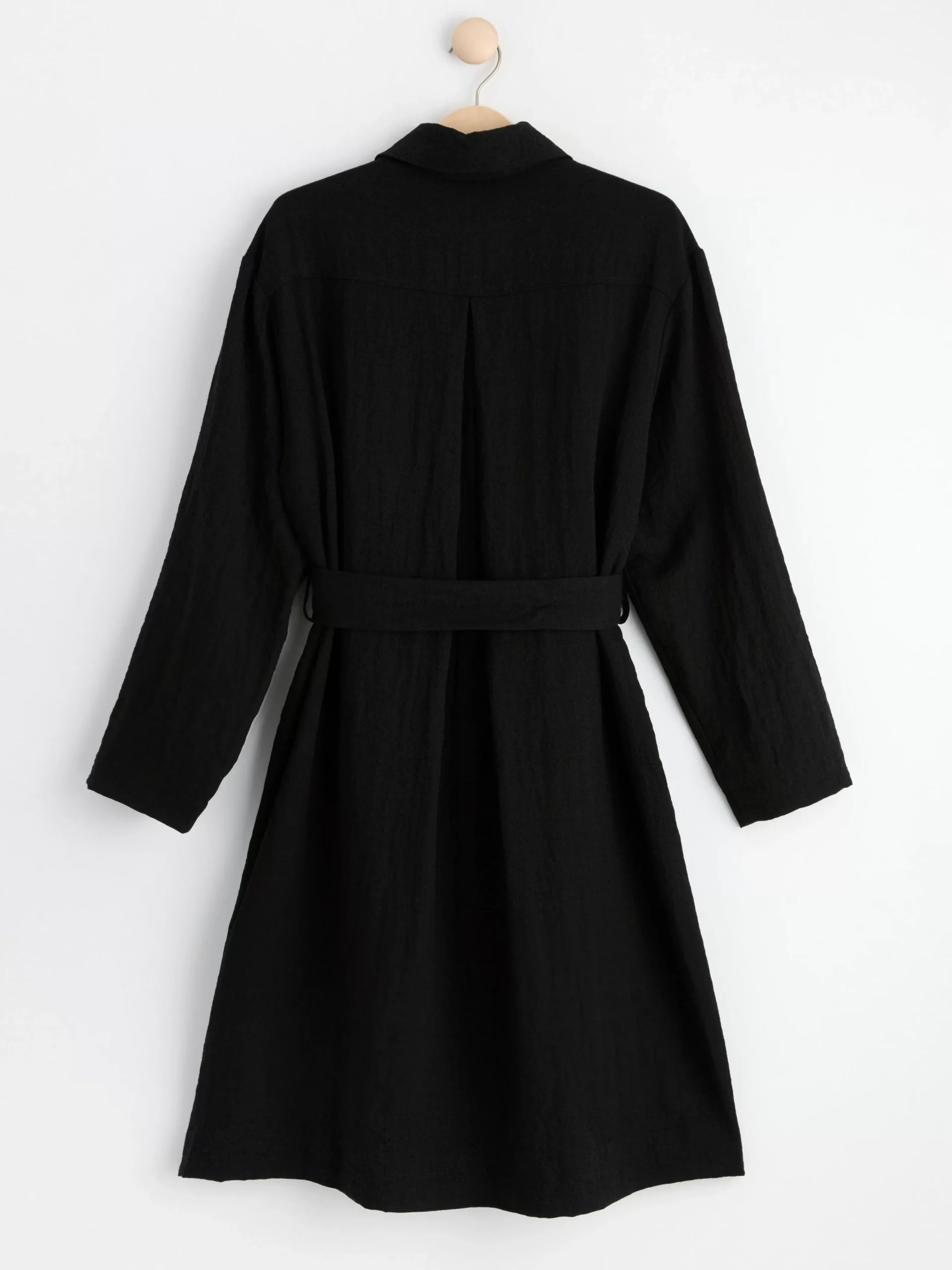 Ytterkläder>Lindex Kappa Med Struktur Black
