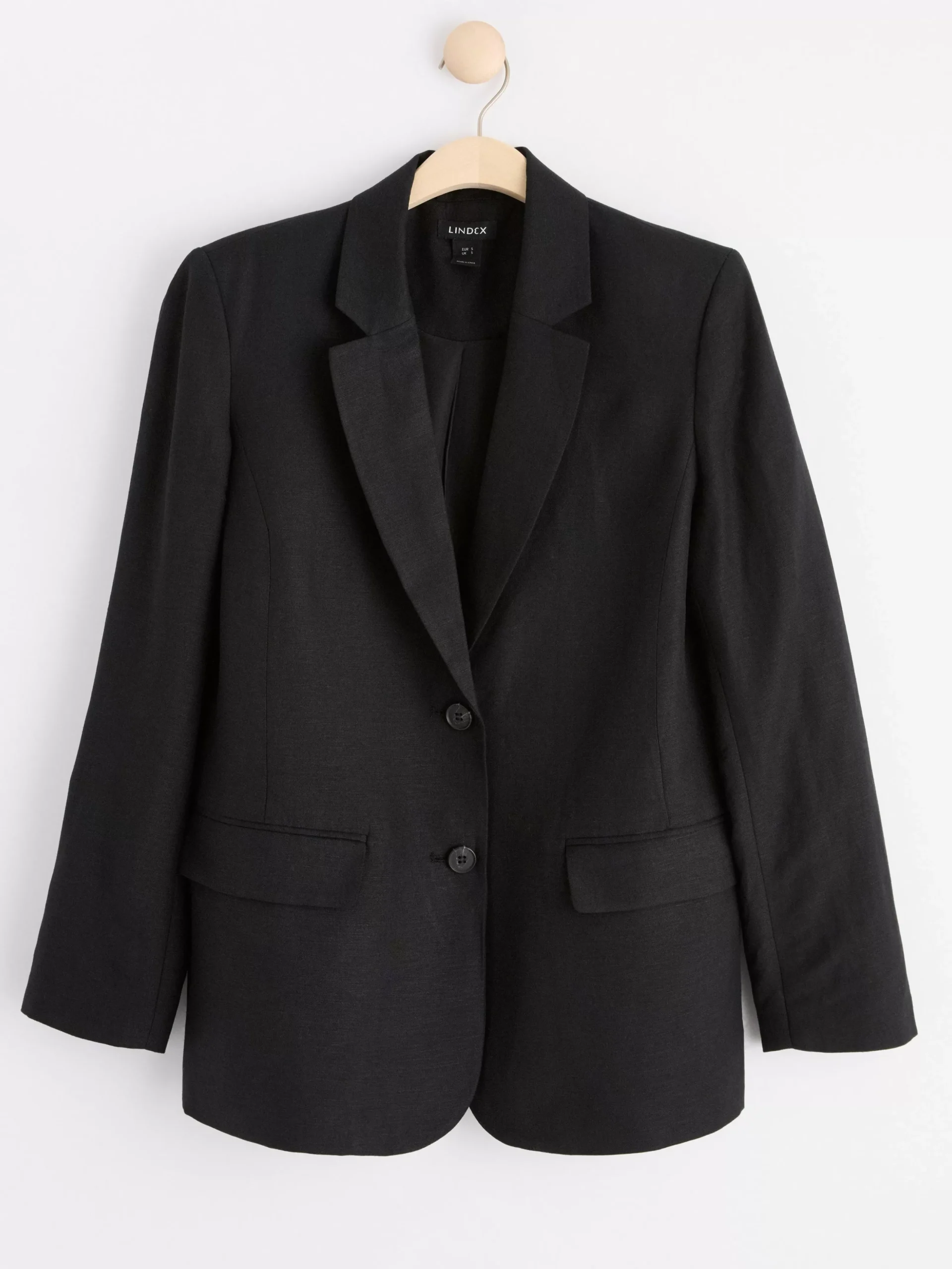 Kavajer>Lindex Kavaj I Linneblandning Black