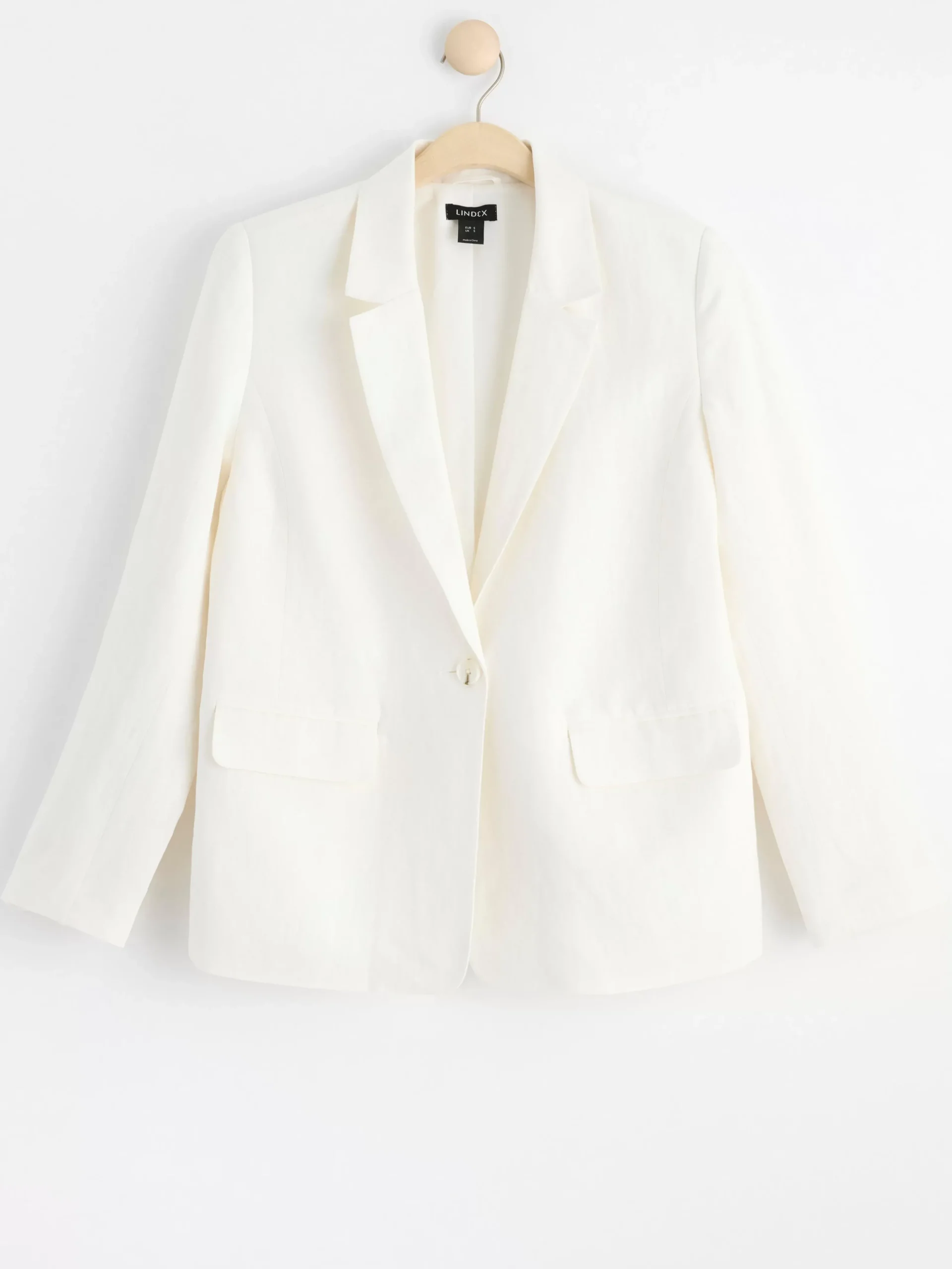 Kavajer>Lindex Kavaj I Linneblandning Light White