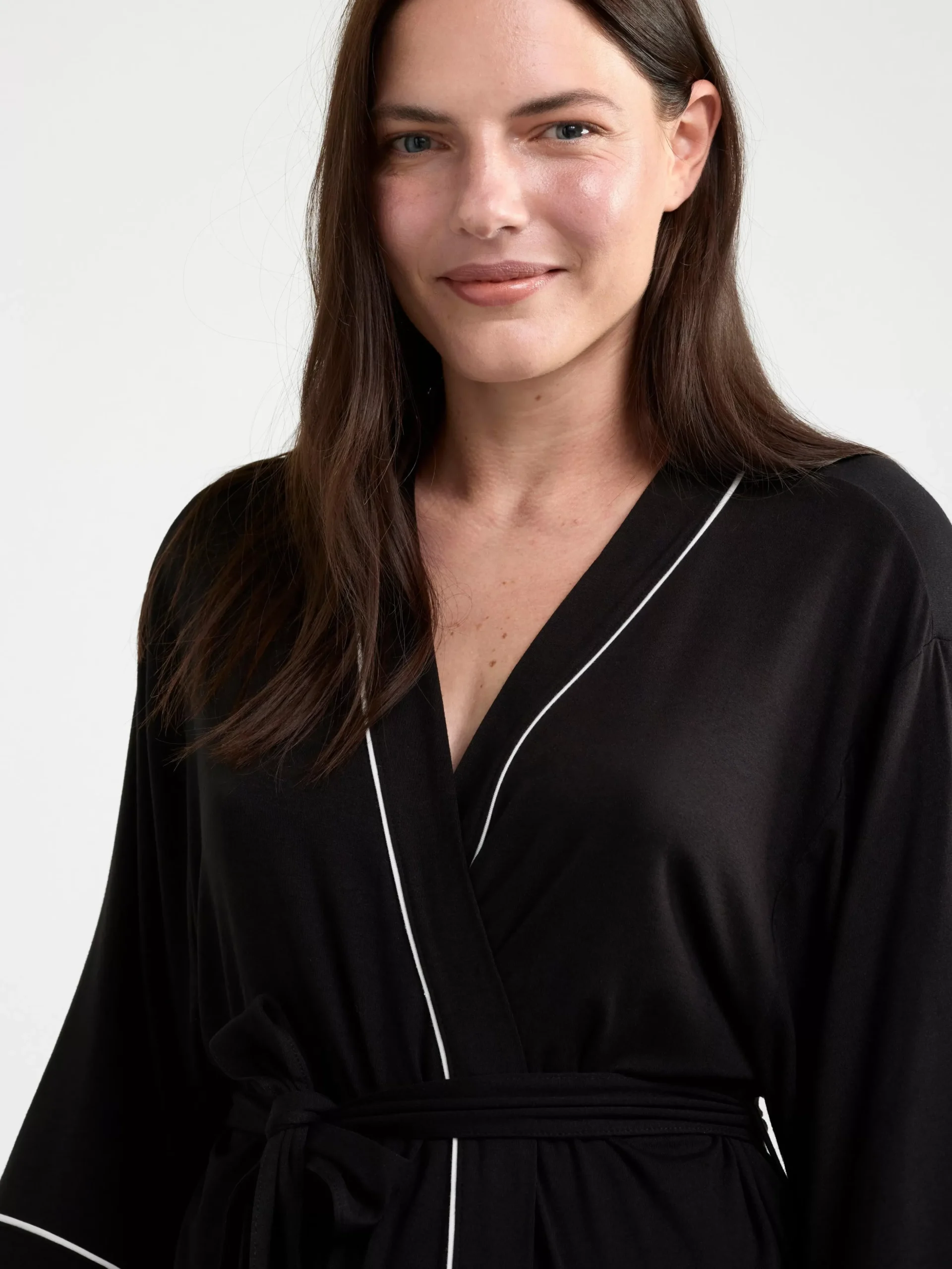 Nattplagg>Lindex Kimono I Mjuk Trika Black