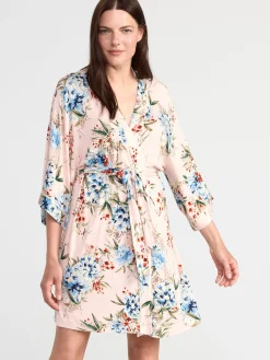 Nattplagg>Lindex Kimono I Mjuk Trika Light Lilac