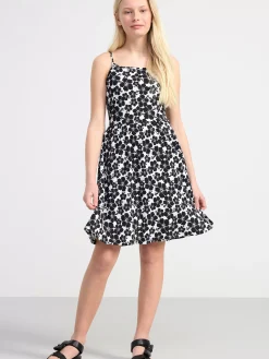 Klänningar>Lindex Klanning Med Blommor Black