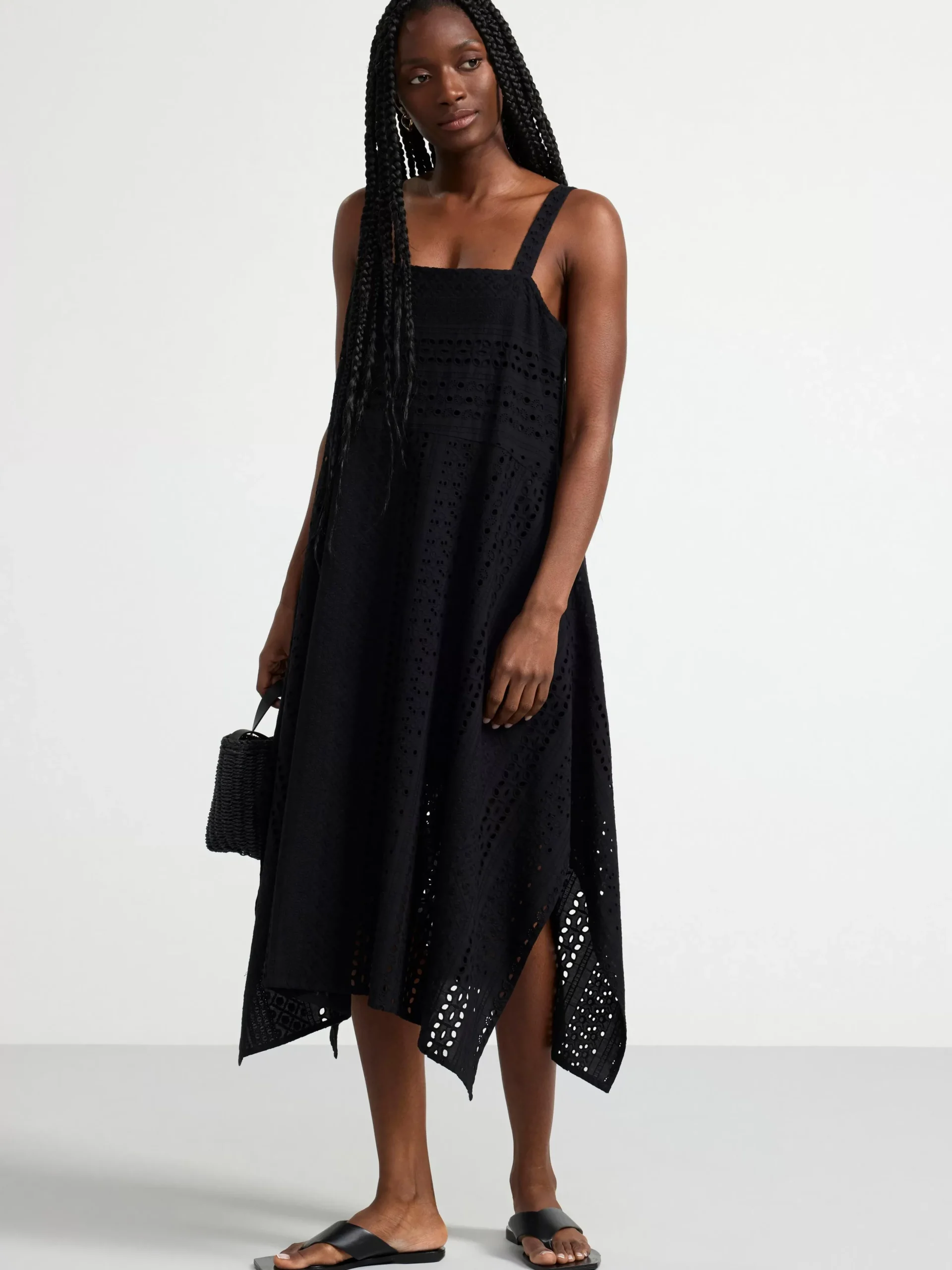 Klänningar>Lindex Klanning Med Broderie Anglaise Black