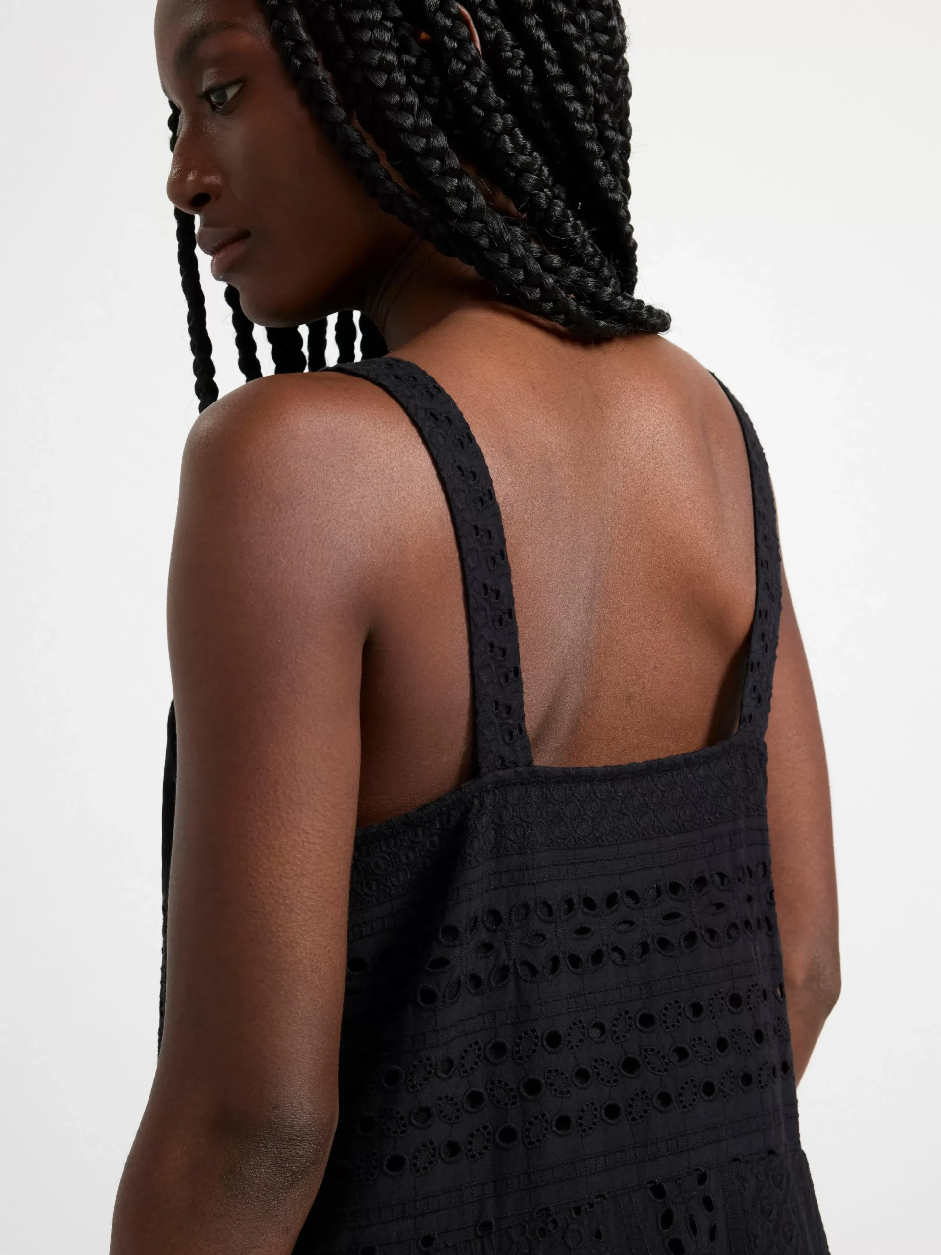 Klänningar>Lindex Klanning Med Broderie Anglaise Black