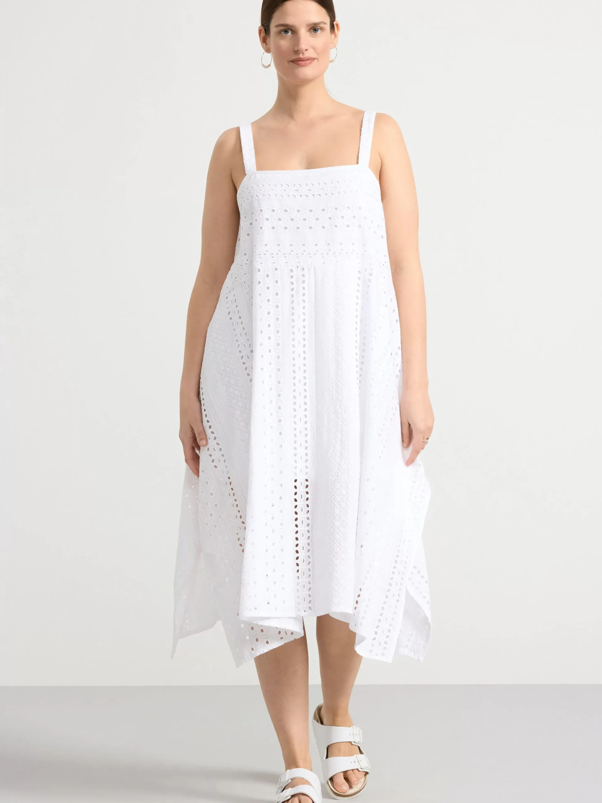 Klänningar>Lindex Klanning Med Broderie Anglaise White