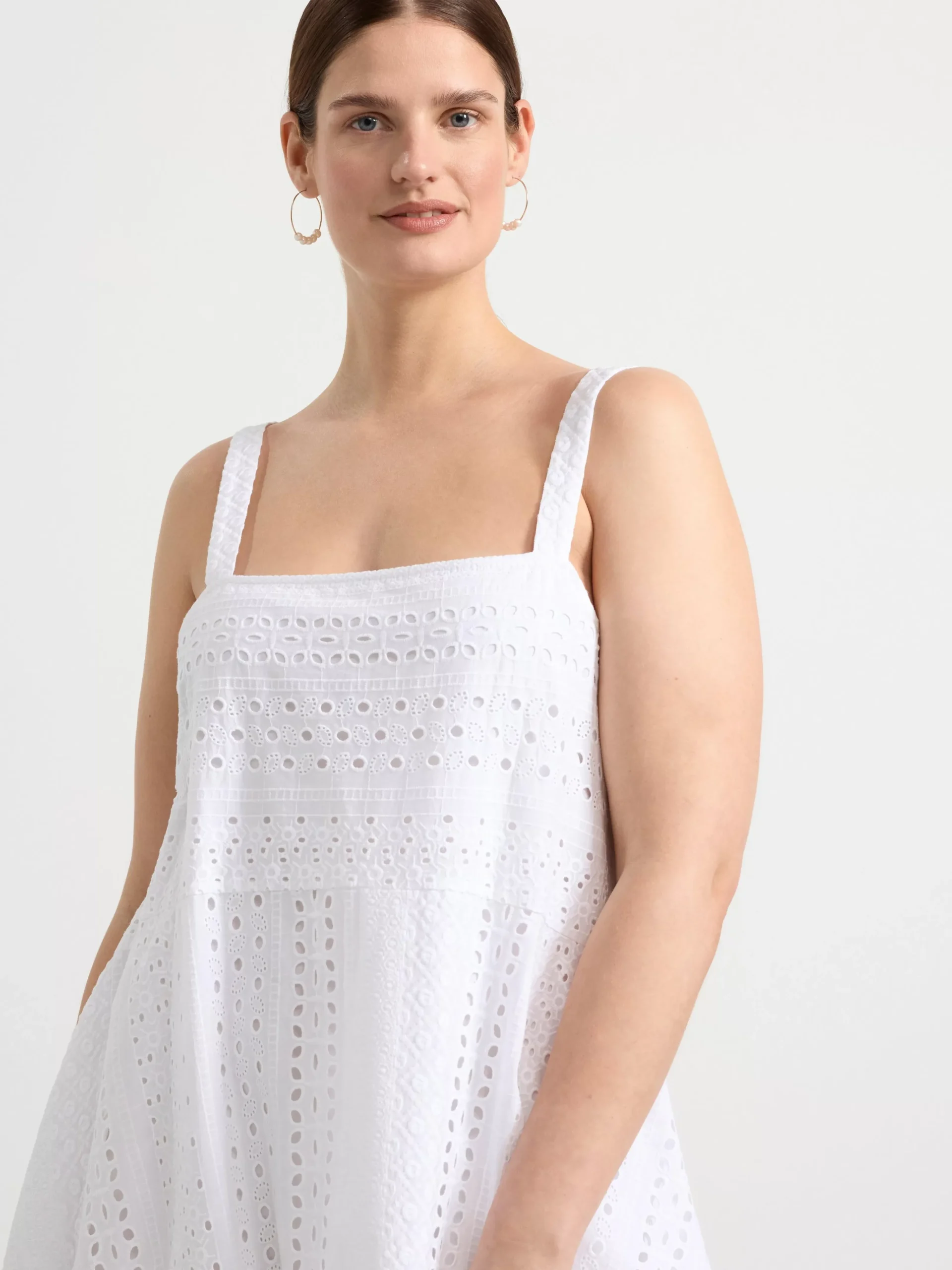 Klänningar>Lindex Klanning Med Broderie Anglaise White