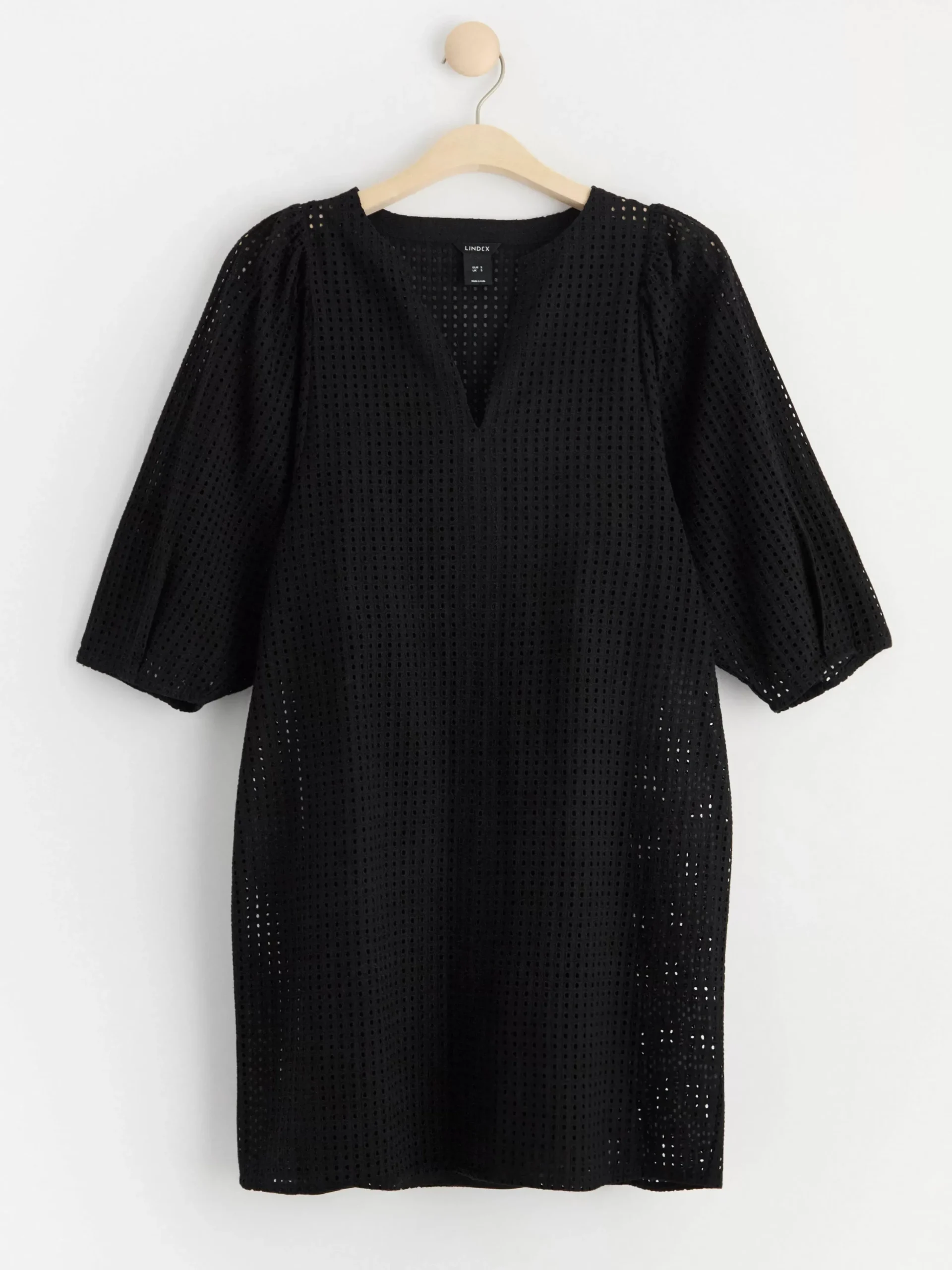 Klänningar>Lindex Klanning Med Halbroderier Black