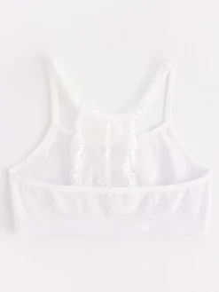 Underkläder>Lindex Kort, Somlos Topp Med Spets White