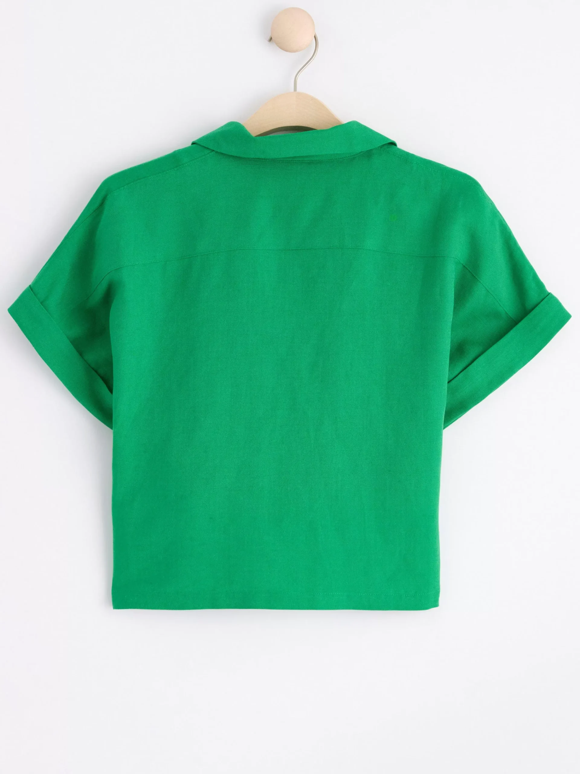Blusar & Skjortor>Lindex Kortarmad Blus I Linneblandning Green