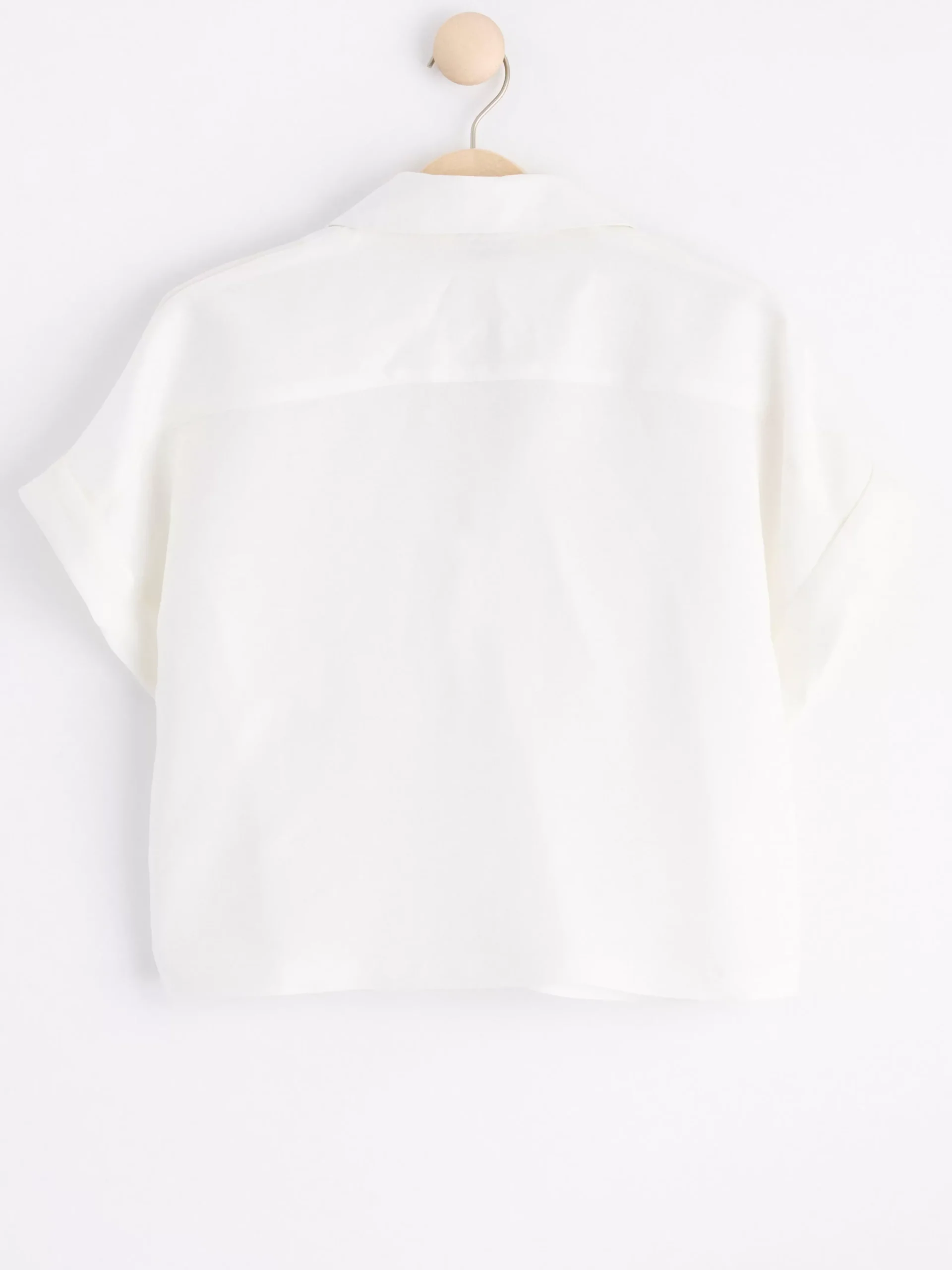 Blusar & Skjortor>Lindex Kortarmad Blus I Linneblandning White