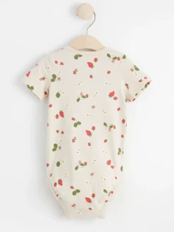 Bodies>Lindex Kortarmad Body Med Jordgubbar Light Beige