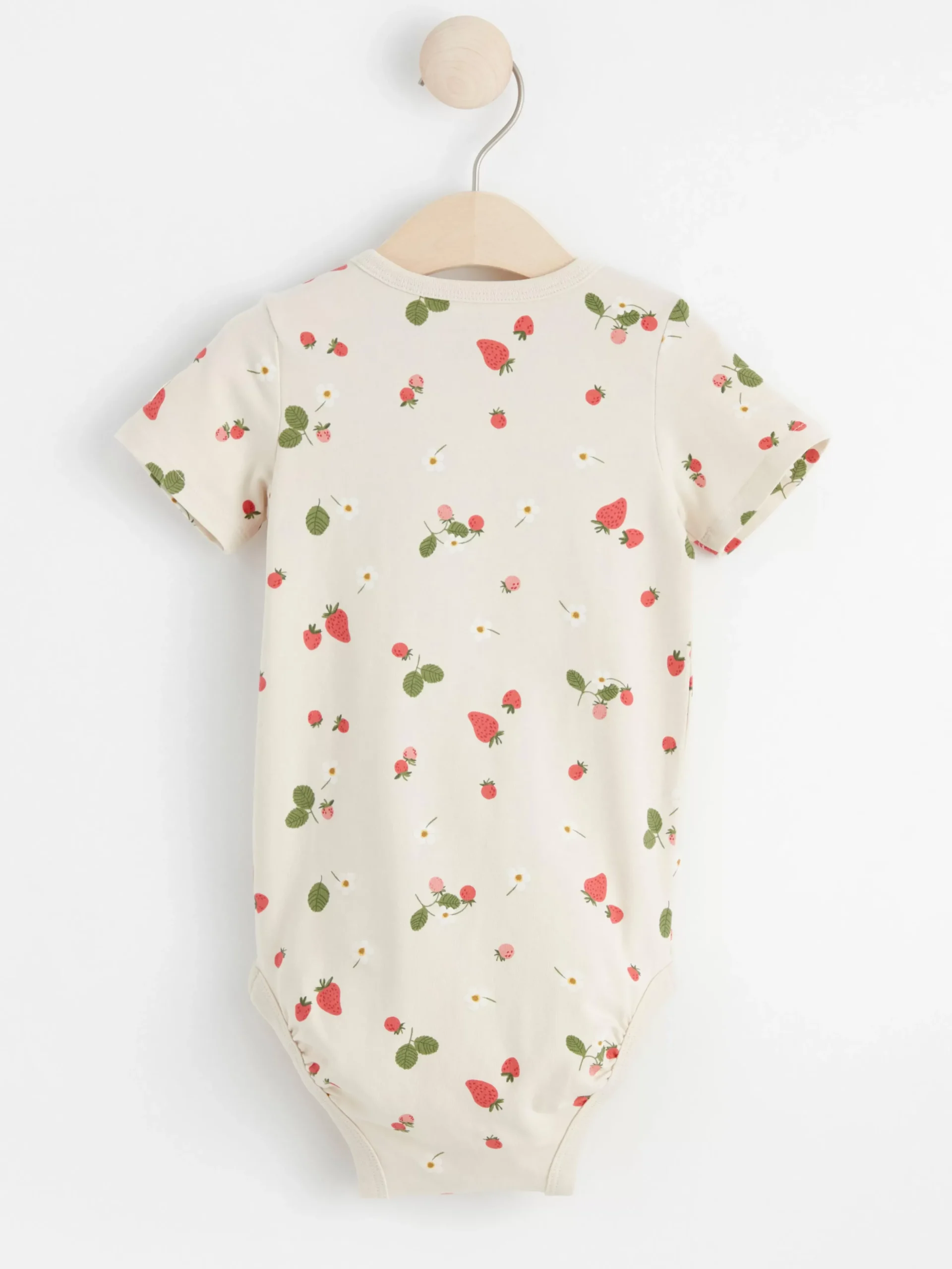 Bodies>Lindex Kortarmad Body Med Jordgubbar Light Beige