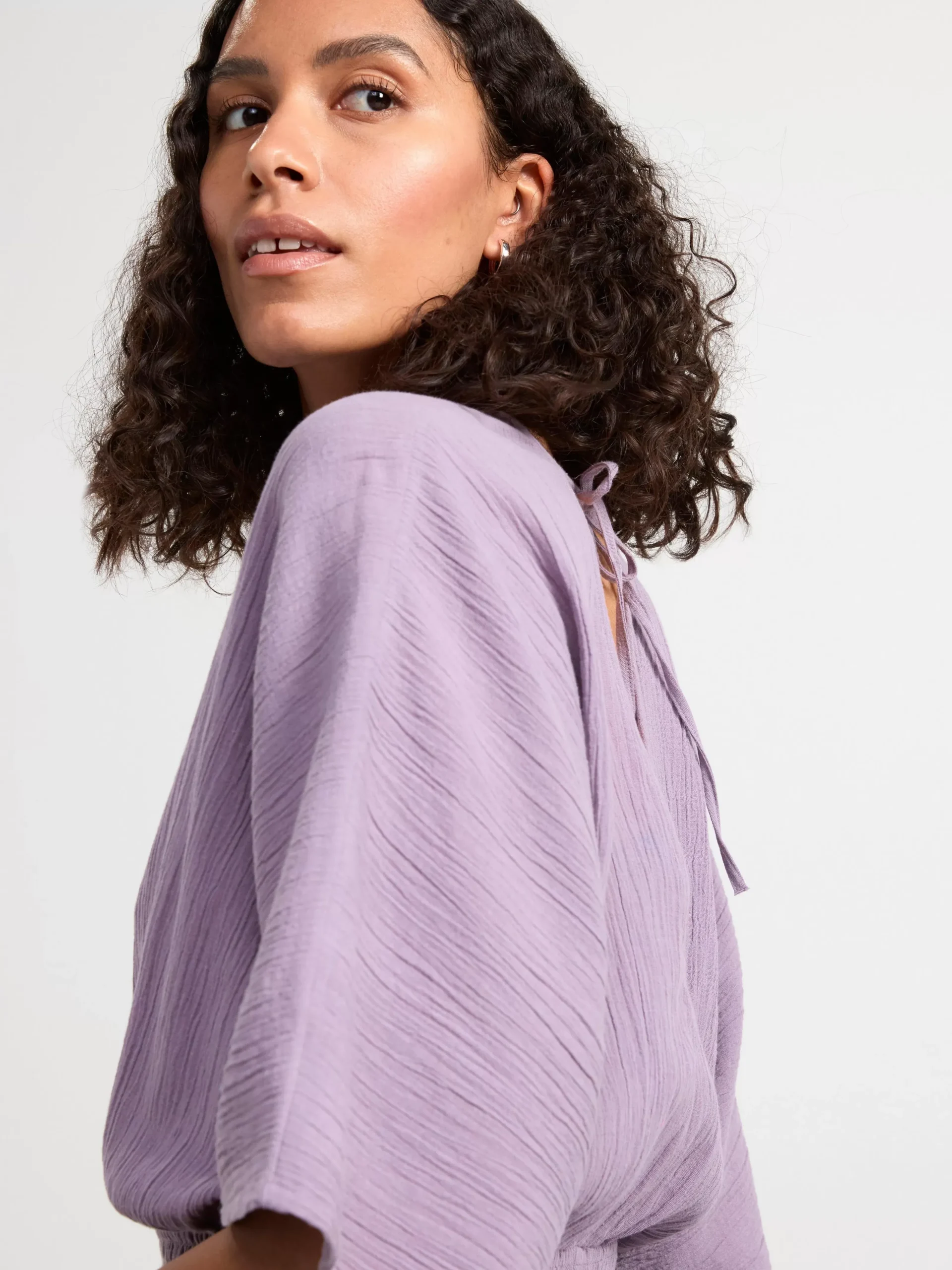 Klänningar>Lindex Kortarmad Maxiklanning Dusty Lilac