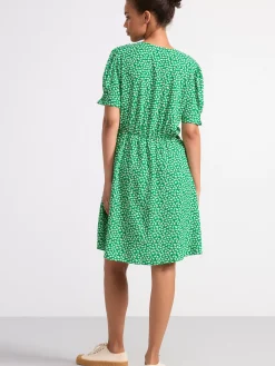 Klänningar>Lindex Kortarmad Miniklanning Green