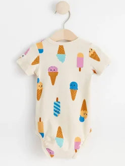 Bodies>Lindex Kortarmad Omlottbody Med Glassar Light Beige
