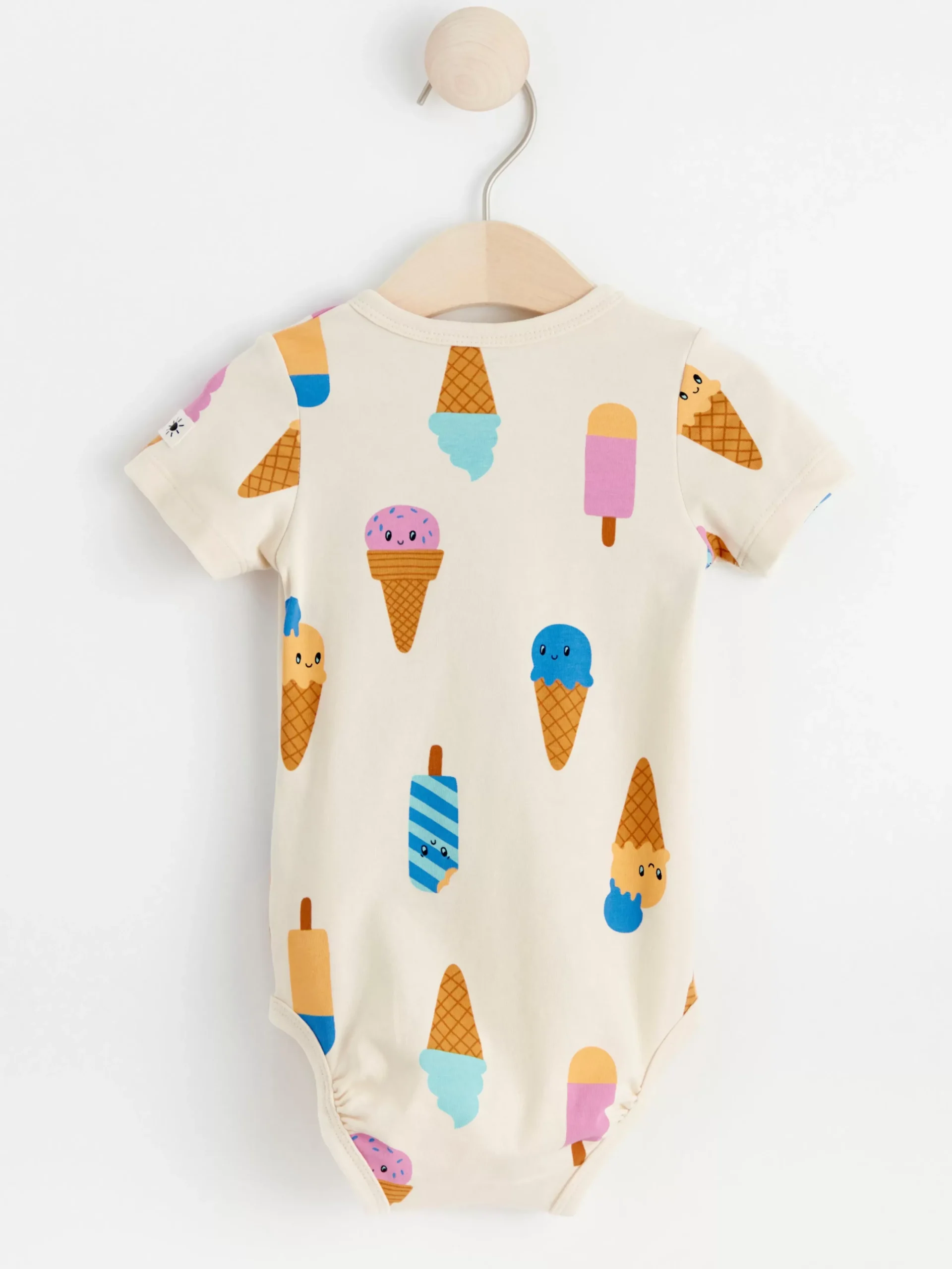 Bodies>Lindex Kortarmad Omlottbody Med Glassar Light Beige