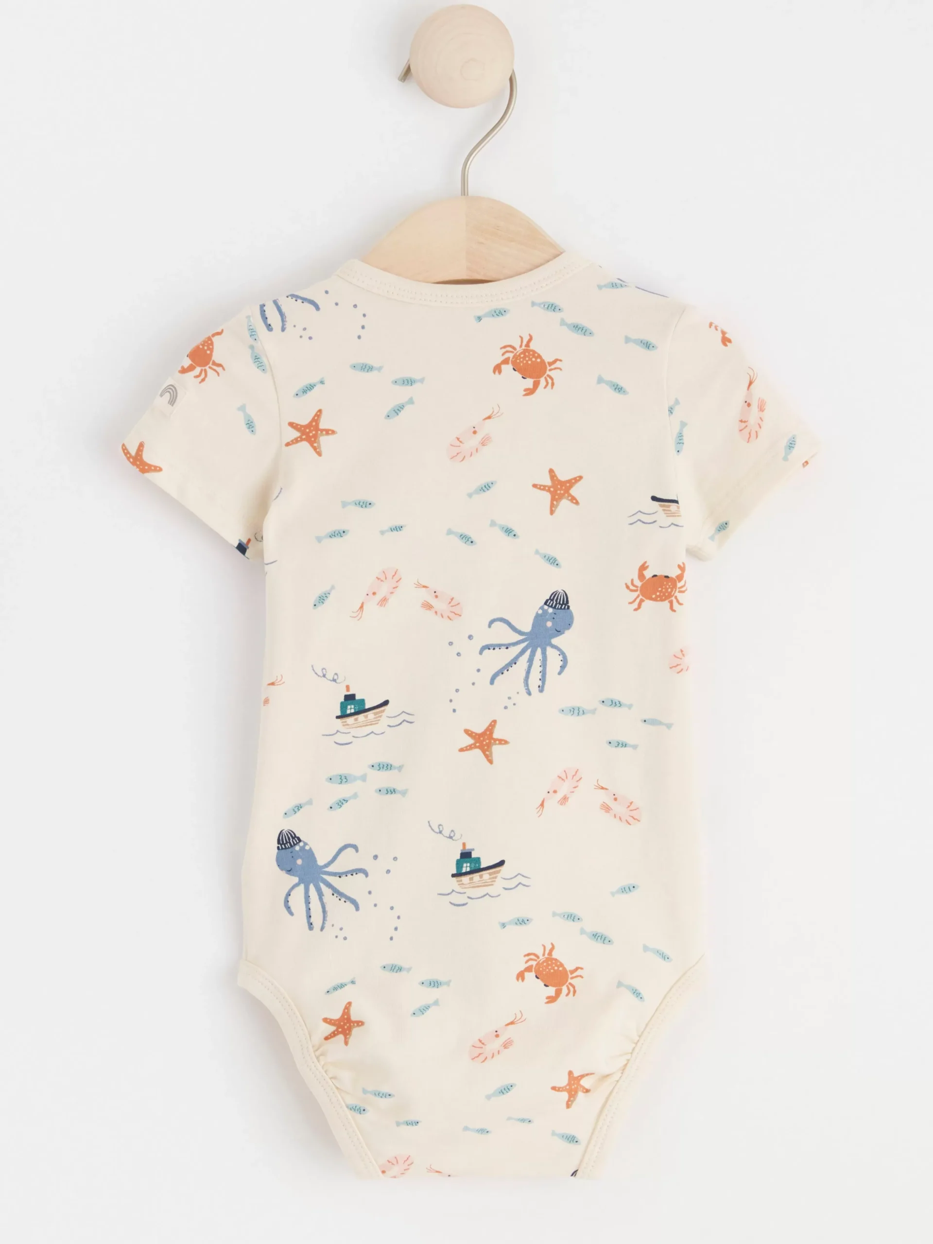 Bodies>Lindex Kortarmad Omlottbody Med Havsvarelser Light Beige