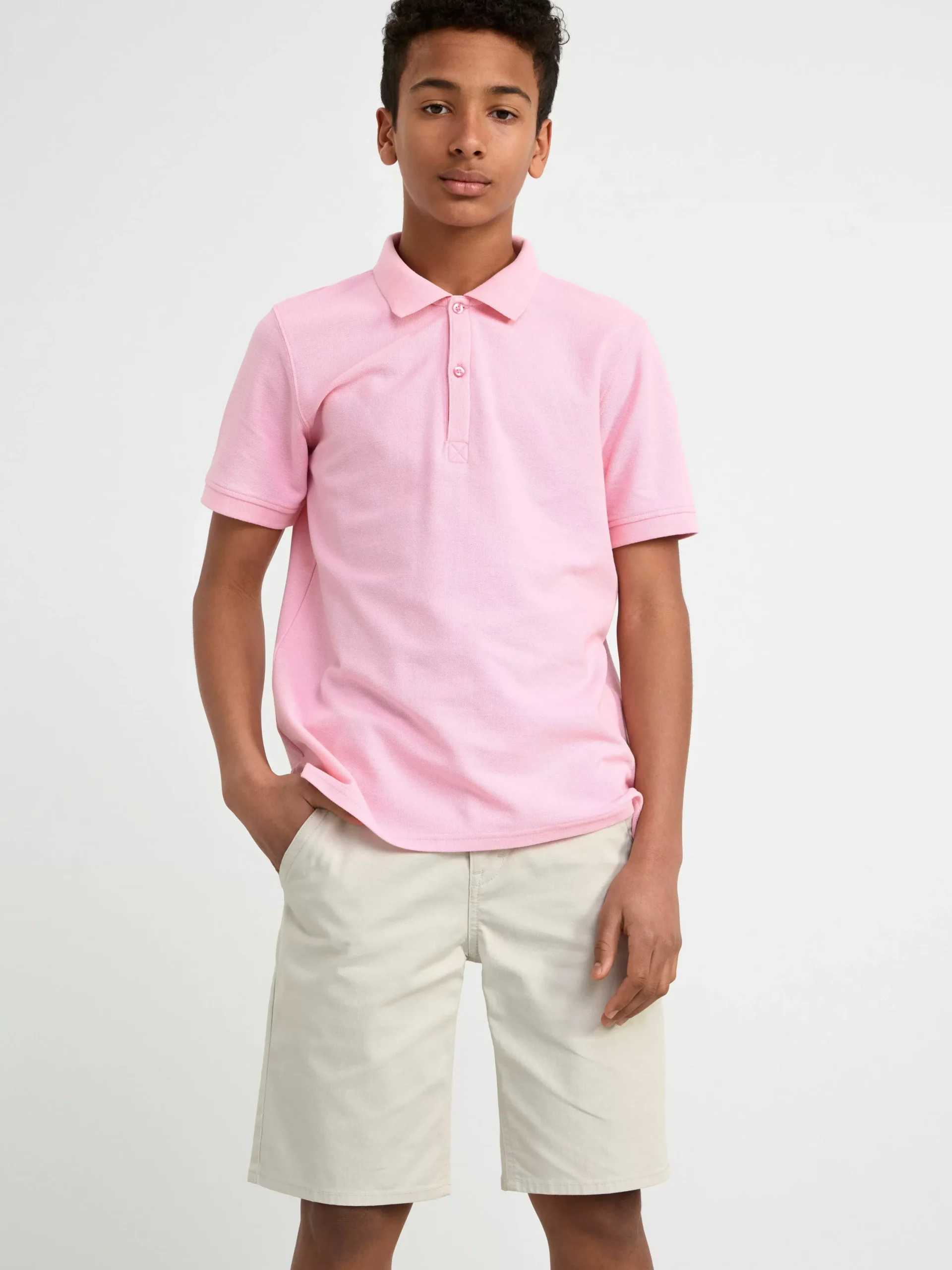 Toppar & T-Shirts>Lindex Kortarmad Piketroja Light Pink