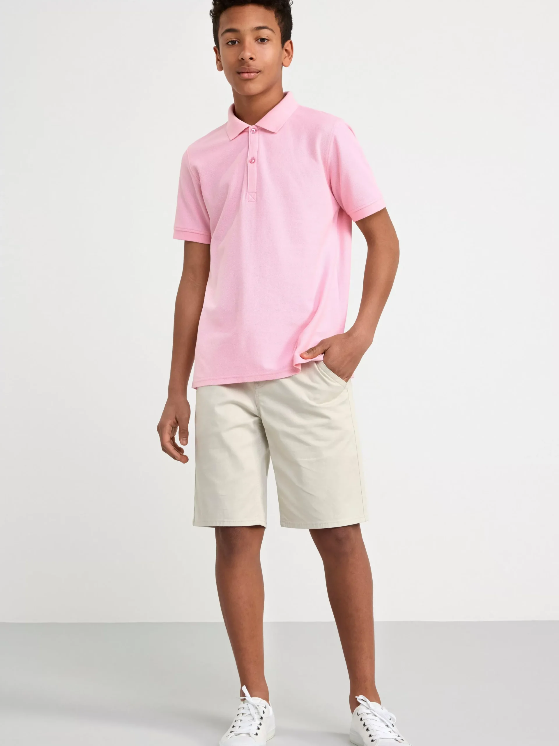 Toppar & T-Shirts>Lindex Kortarmad Piketroja Light Pink