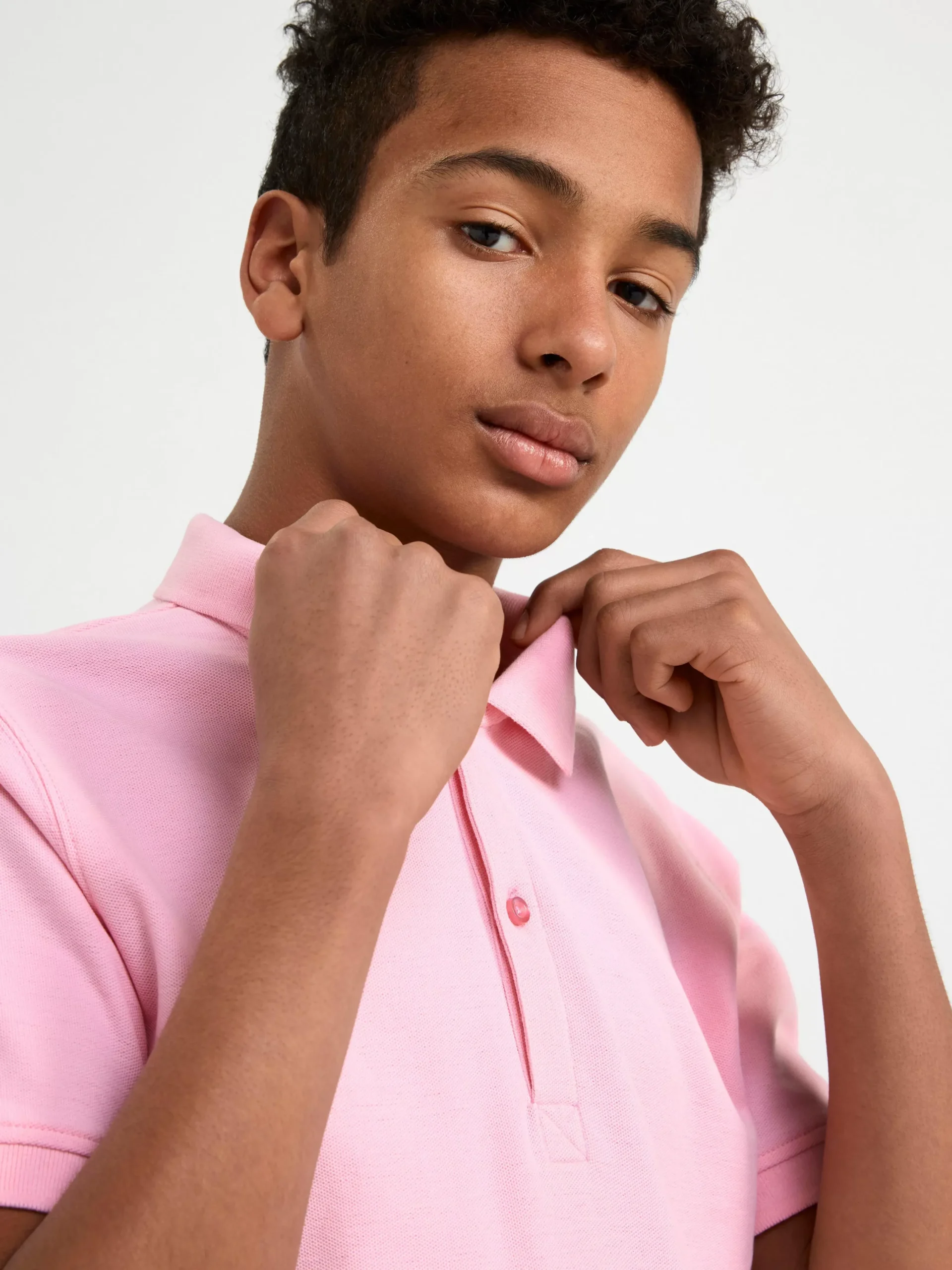 Toppar & T-Shirts>Lindex Kortarmad Piketroja Light Pink