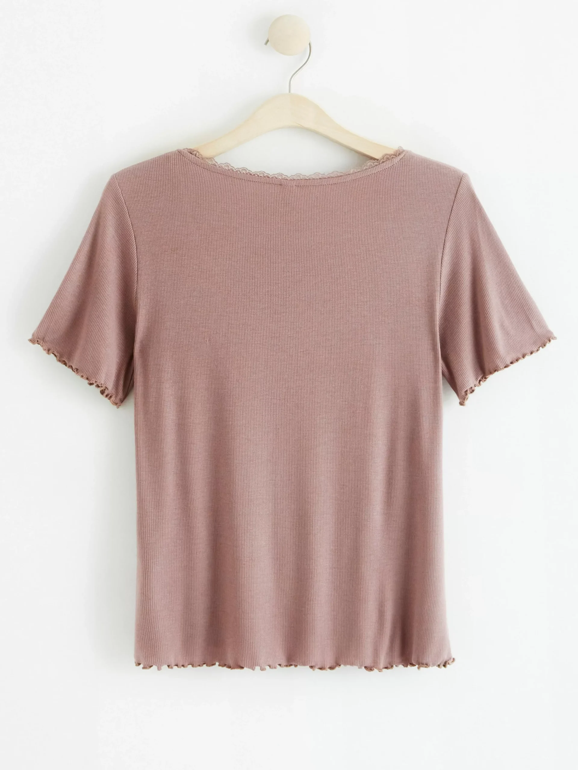 Nattplagg>Lindex Kortarmad Pyjamastopp Dark Dusty Pink