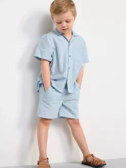 Skjortor & Blusar>Lindex Kortarmad Skjorta Light Blue