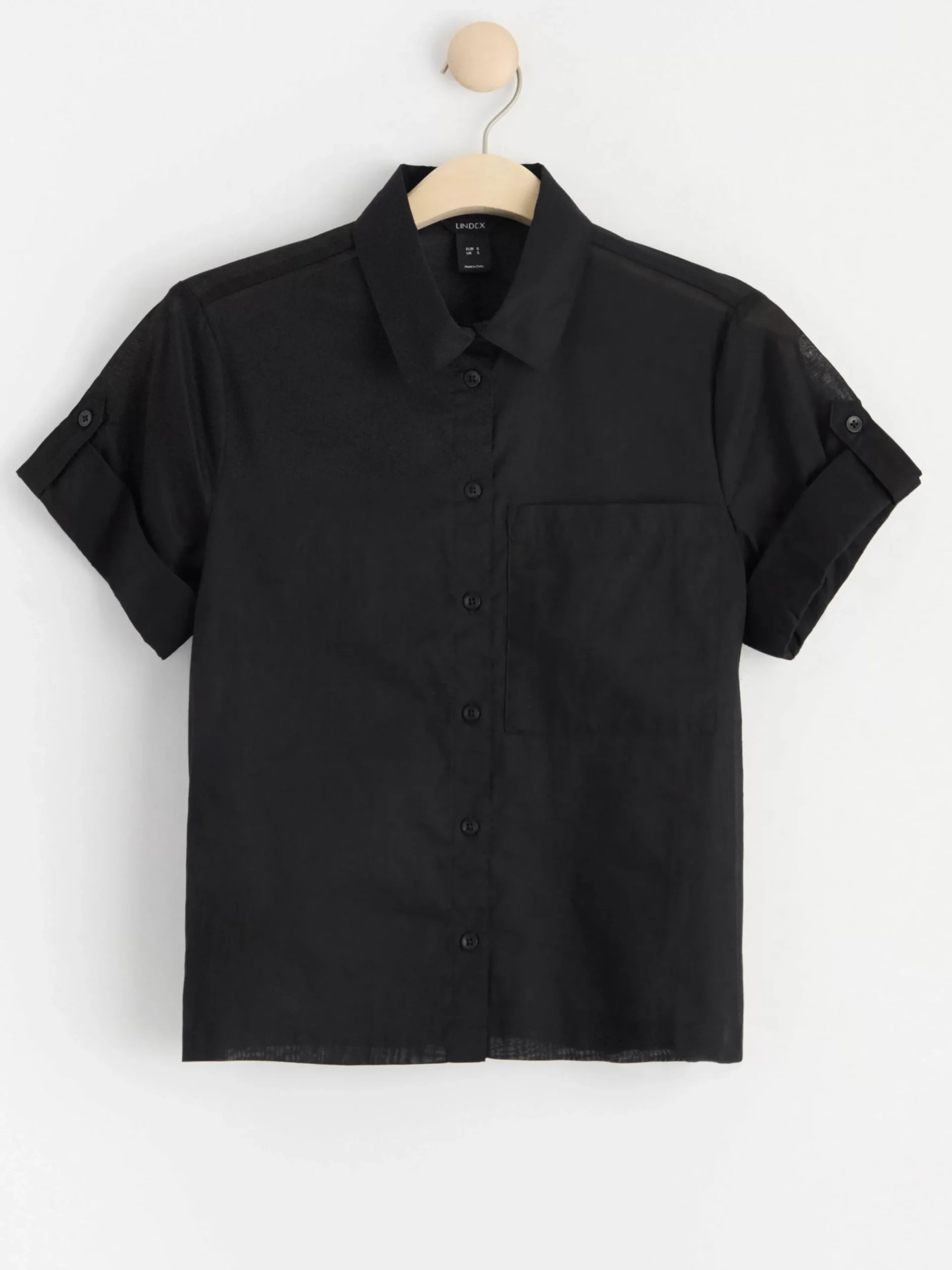 Blusar & Skjortor>Lindex Kortarmad Skjorta Black