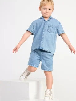 Skjortor & Blusar>Lindex Kortarmad Skjorta Denim