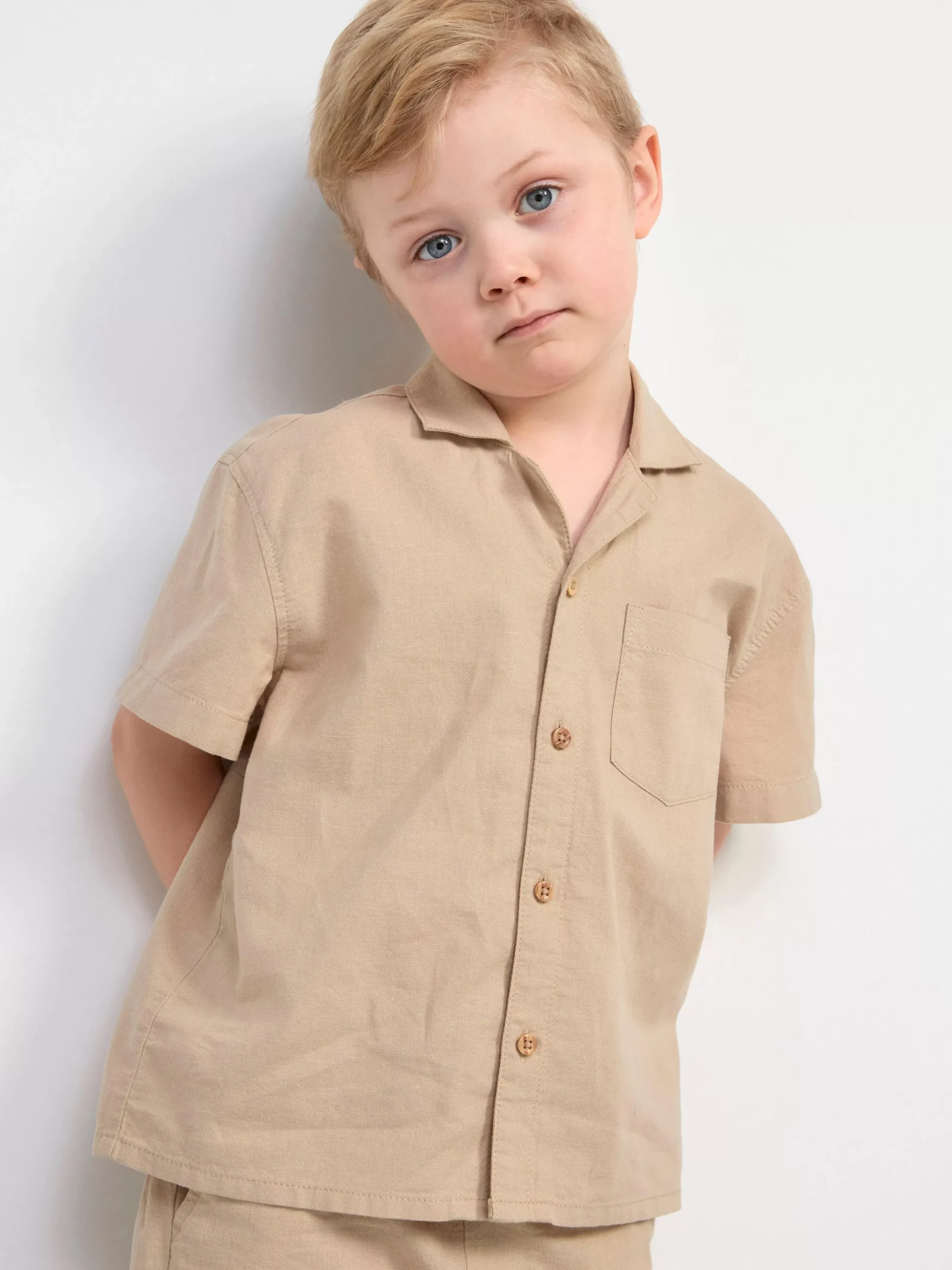 Skjortor & Blusar>Lindex Kortarmad Skjorta Beige