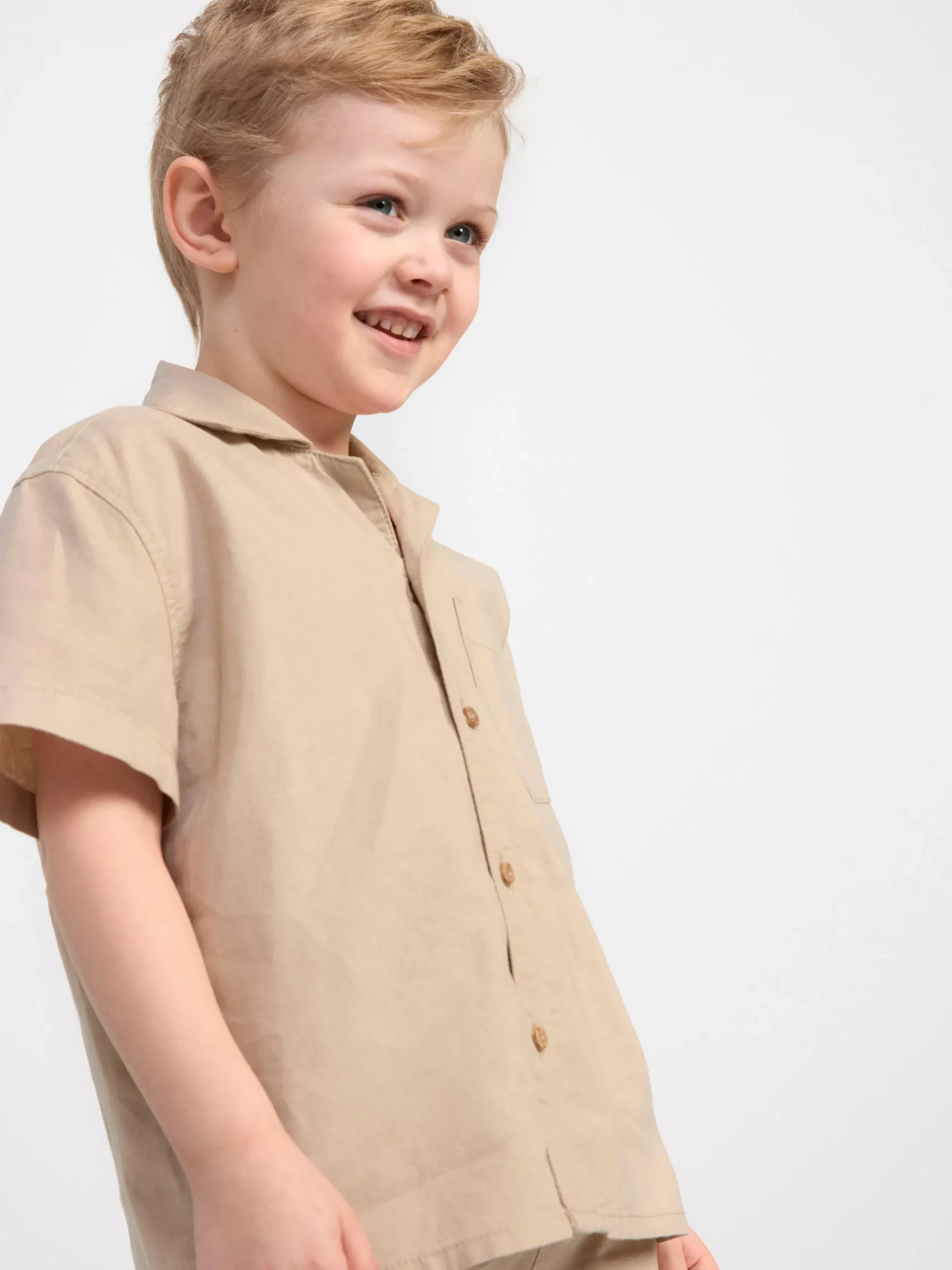 Skjortor & Blusar>Lindex Kortarmad Skjorta Beige