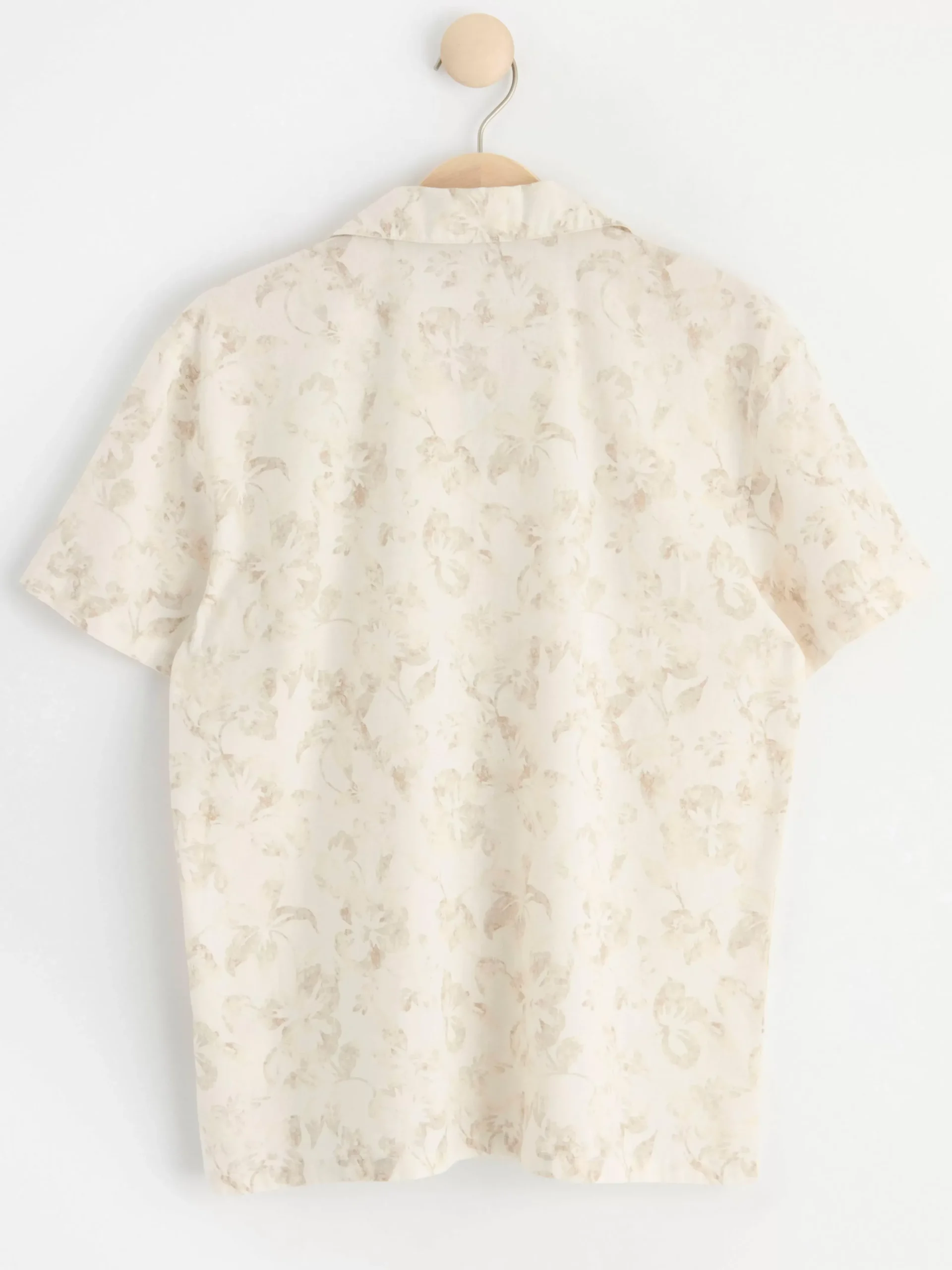 Skjortor & Blusar>Lindex Kortarmad Skjorta I Linneblandning Light Dusty White