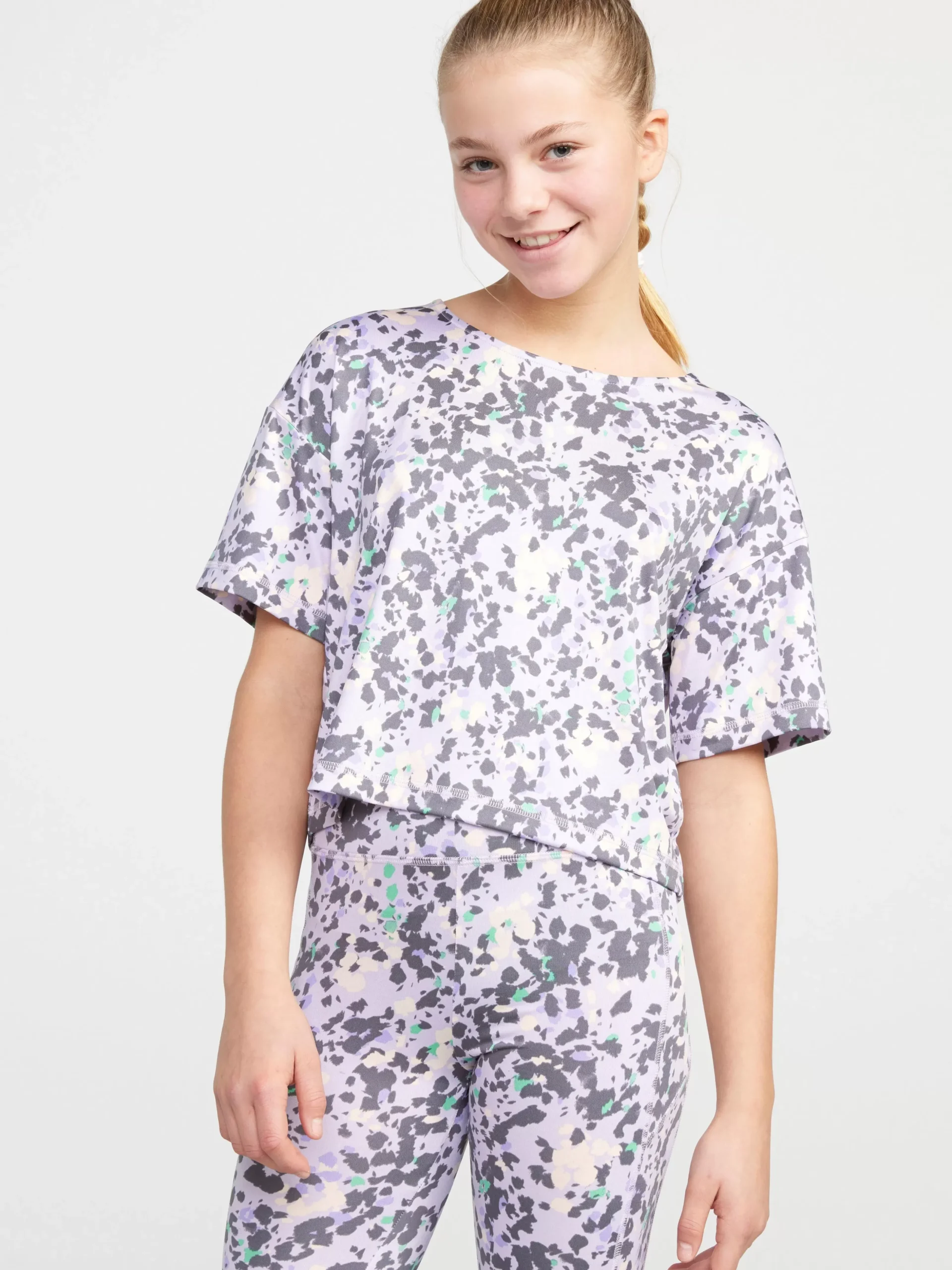 Toppar & T-Shirts>Lindex Kortarmad Sporttopp Light Lilac