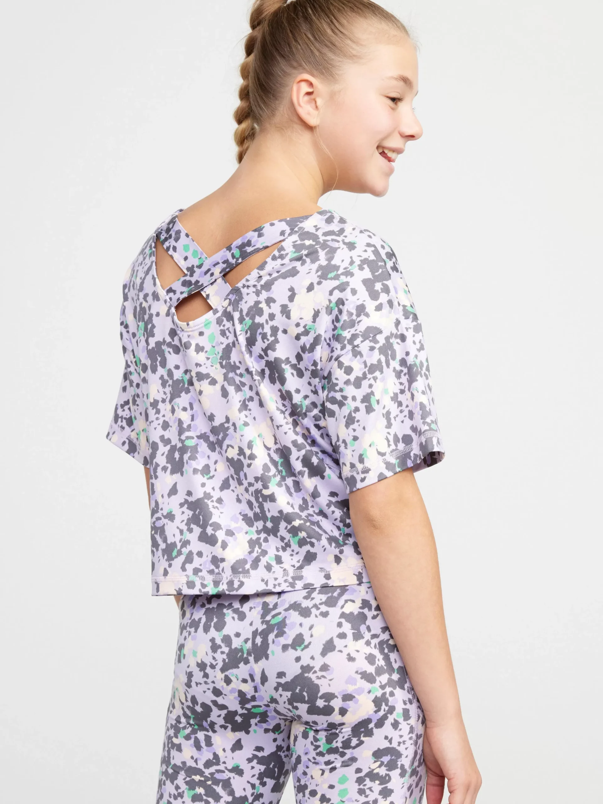 Toppar & T-Shirts>Lindex Kortarmad Sporttopp Light Lilac