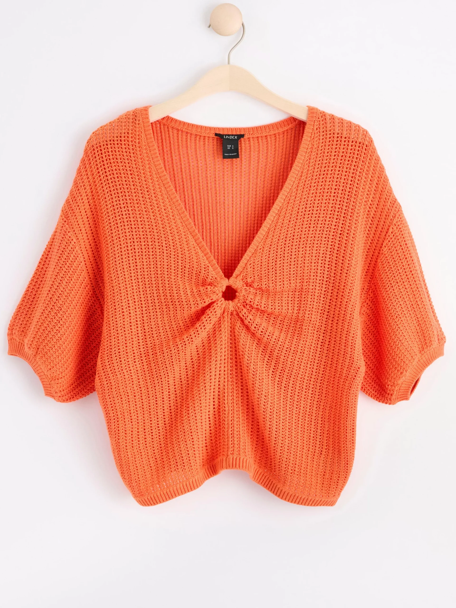 Tröjor & Cardigans>Lindex Kortarmad Stickad Troja Orange