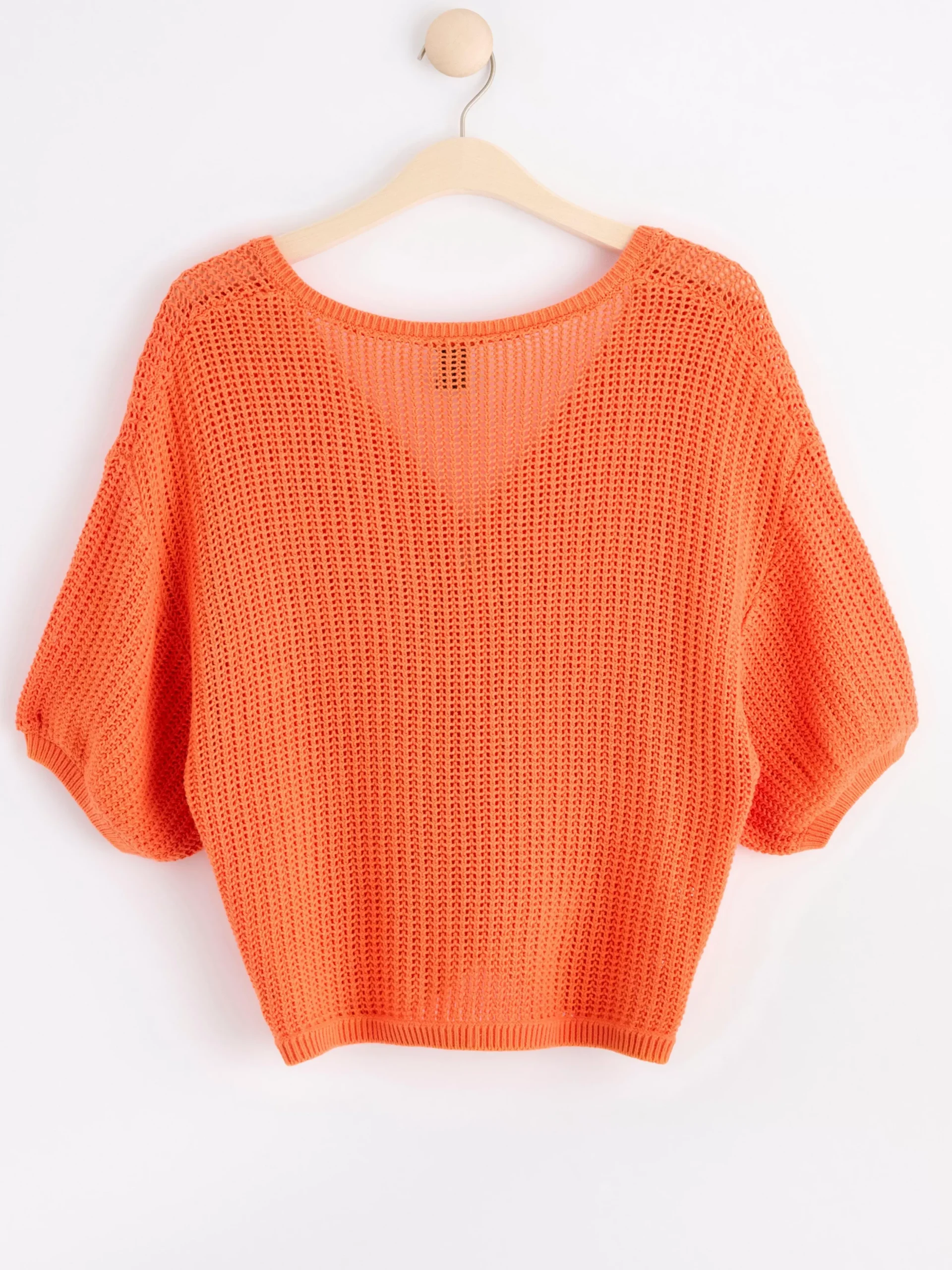 Tröjor & Cardigans>Lindex Kortarmad Stickad Troja Orange
