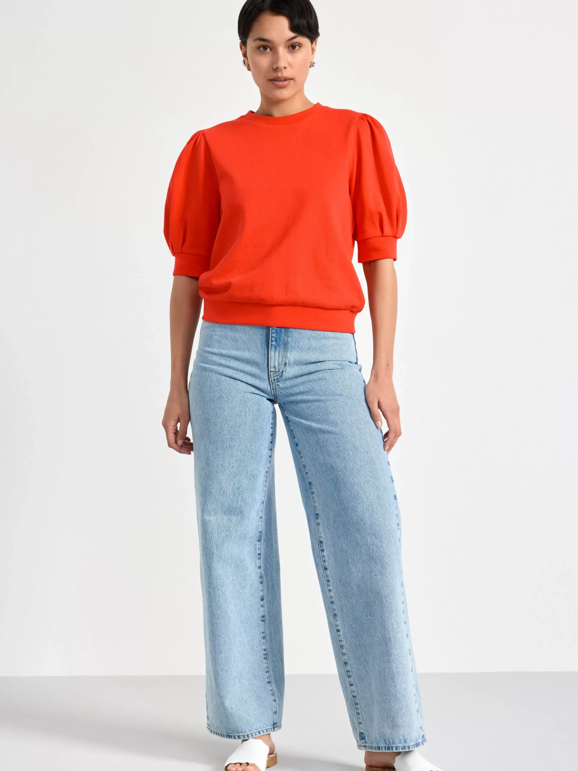 Tröjor & Cardigans>Lindex Kortarmad Sweatshirt Red