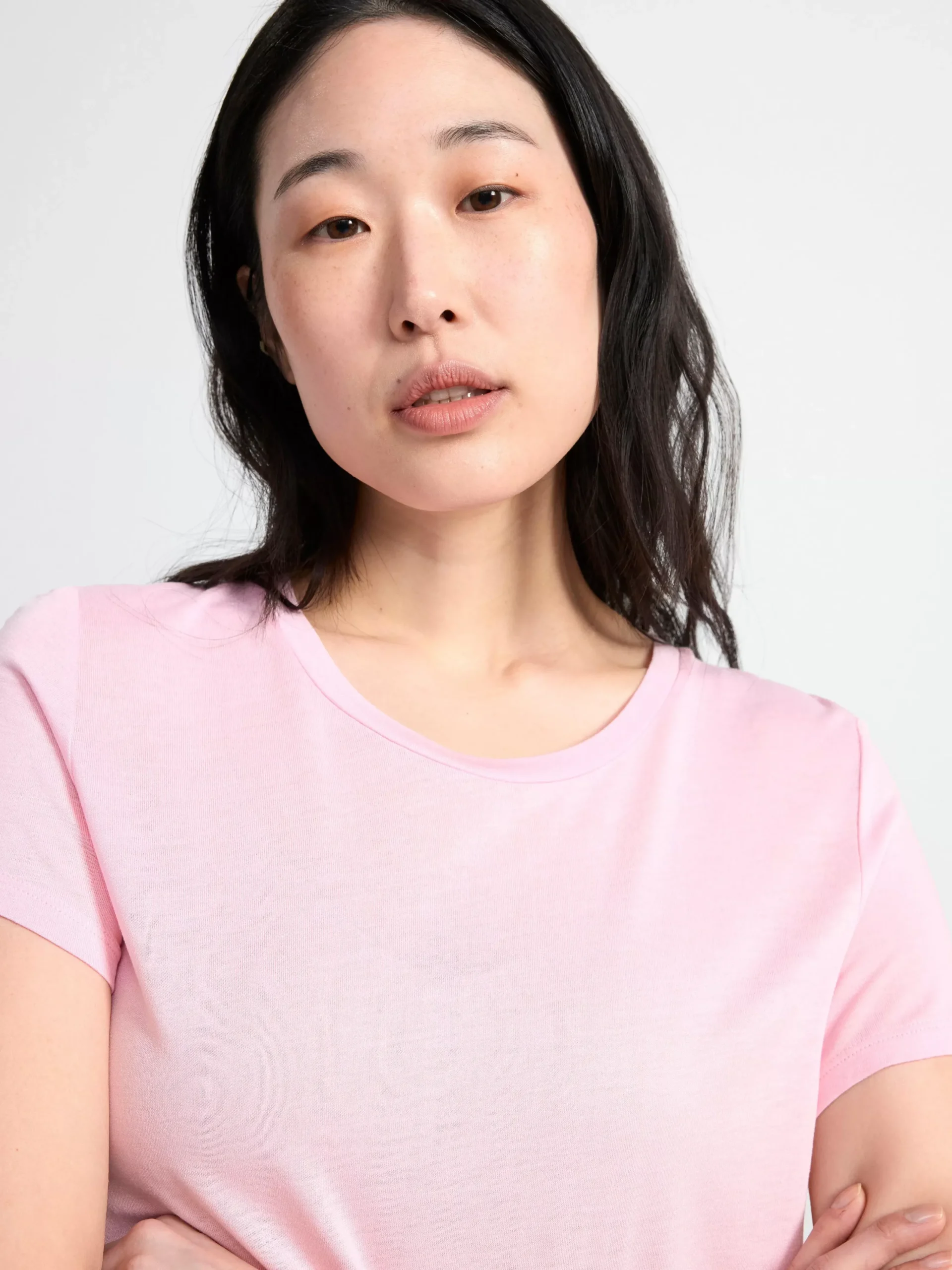 Toppar & T-Shirts>Lindex Kortarmad Topp Light Pink