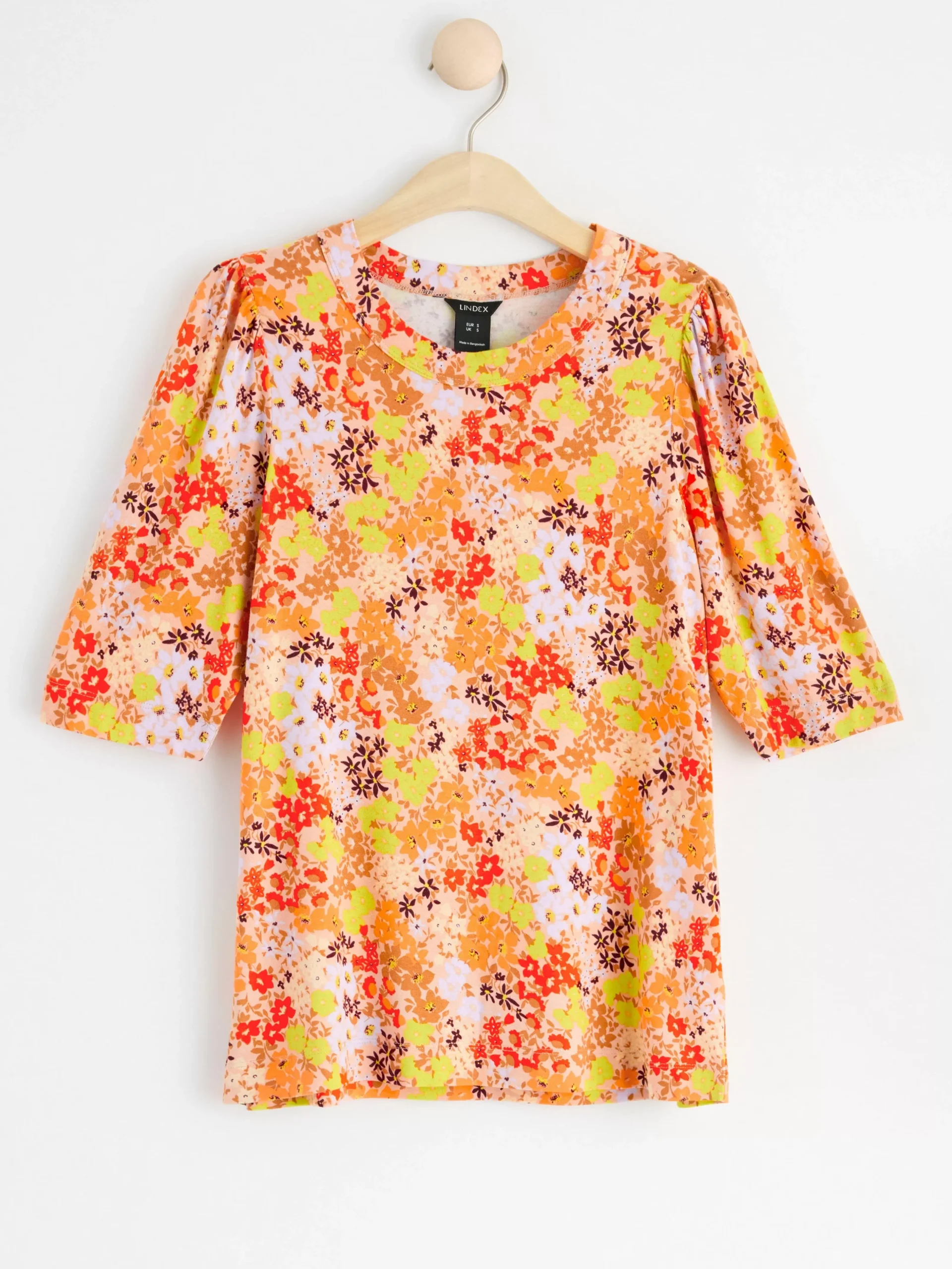 Toppar & T-Shirts>Lindex Kortarmad Topp Coral