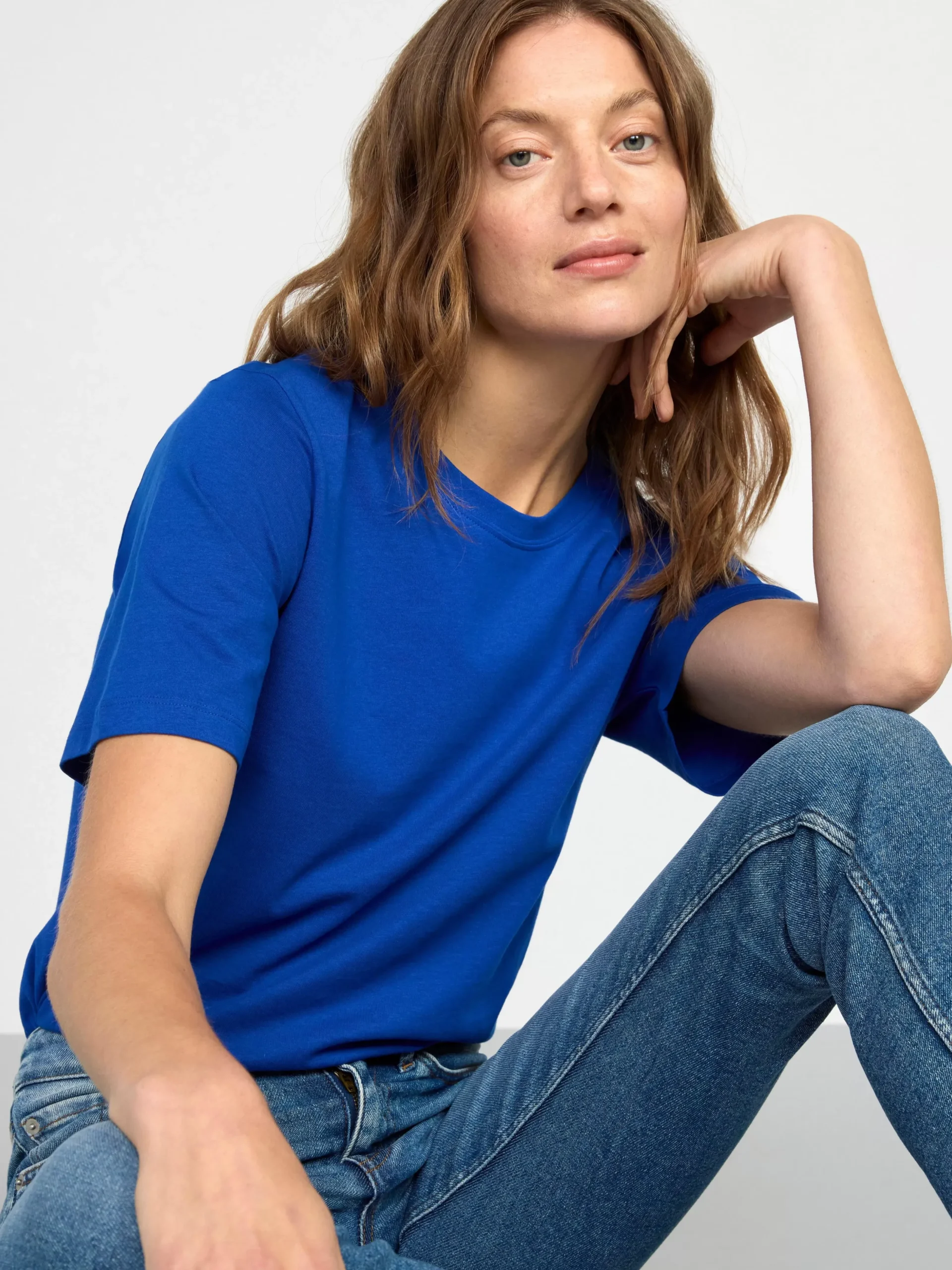 Toppar & T-Shirts>Lindex Kortarmad Topp Blue