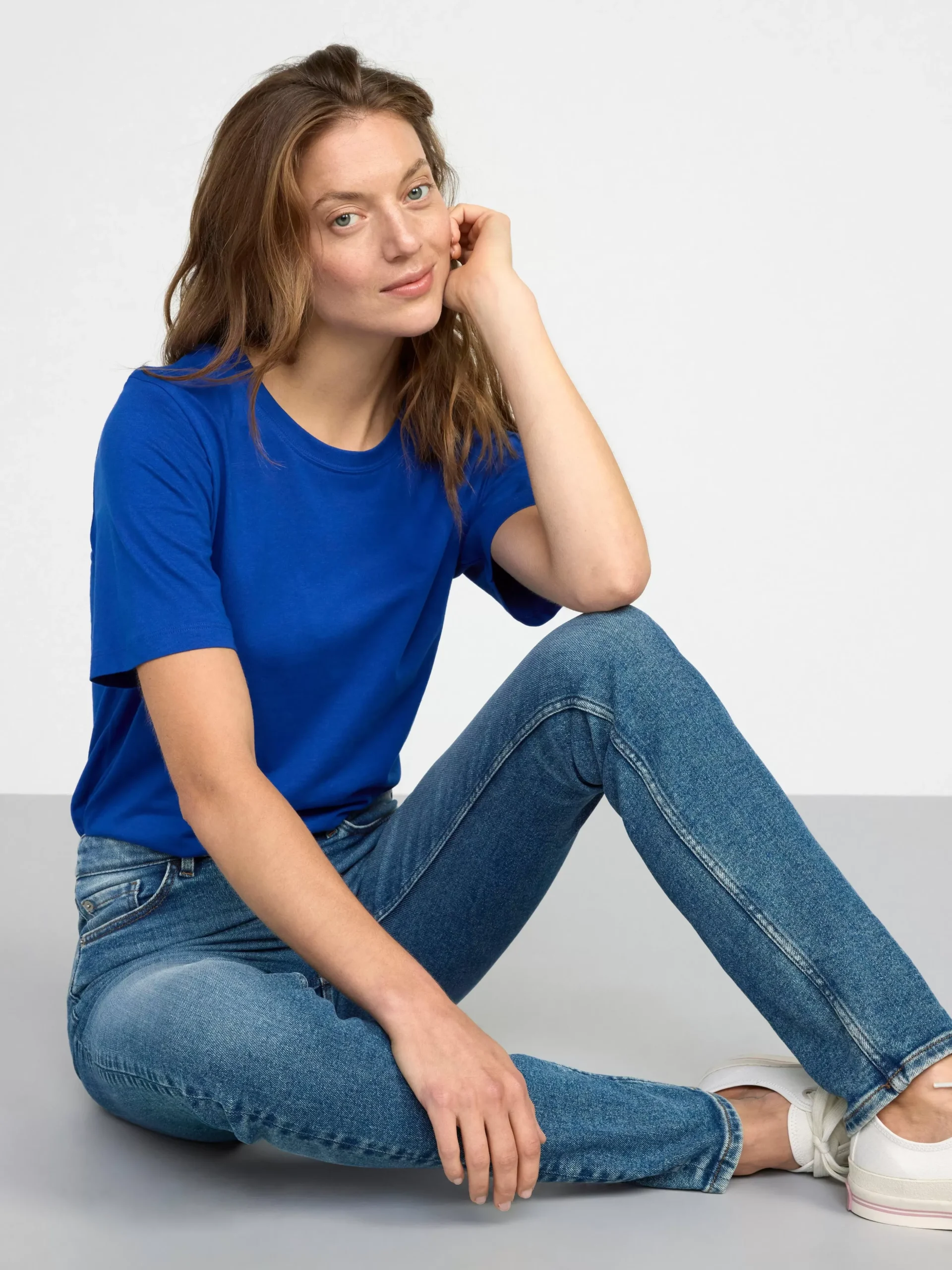 Toppar & T-Shirts>Lindex Kortarmad Topp Blue