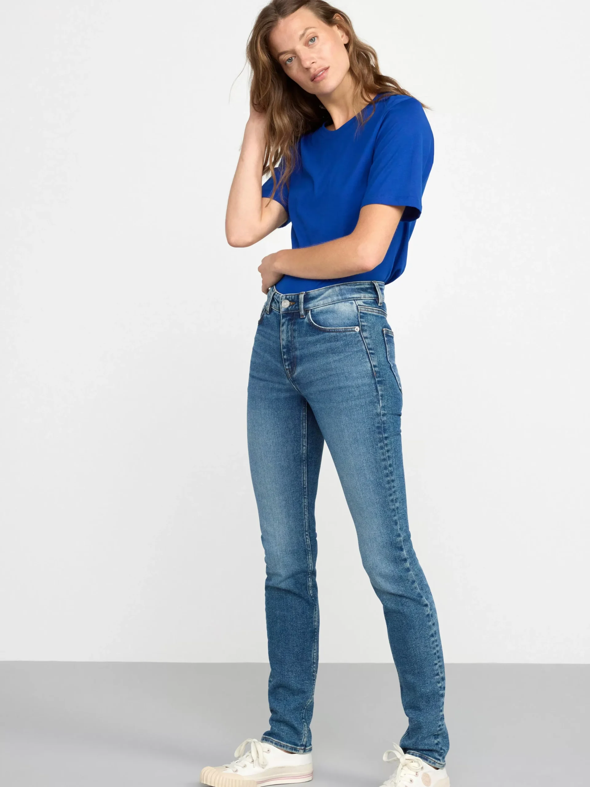 Toppar & T-Shirts>Lindex Kortarmad Topp Blue