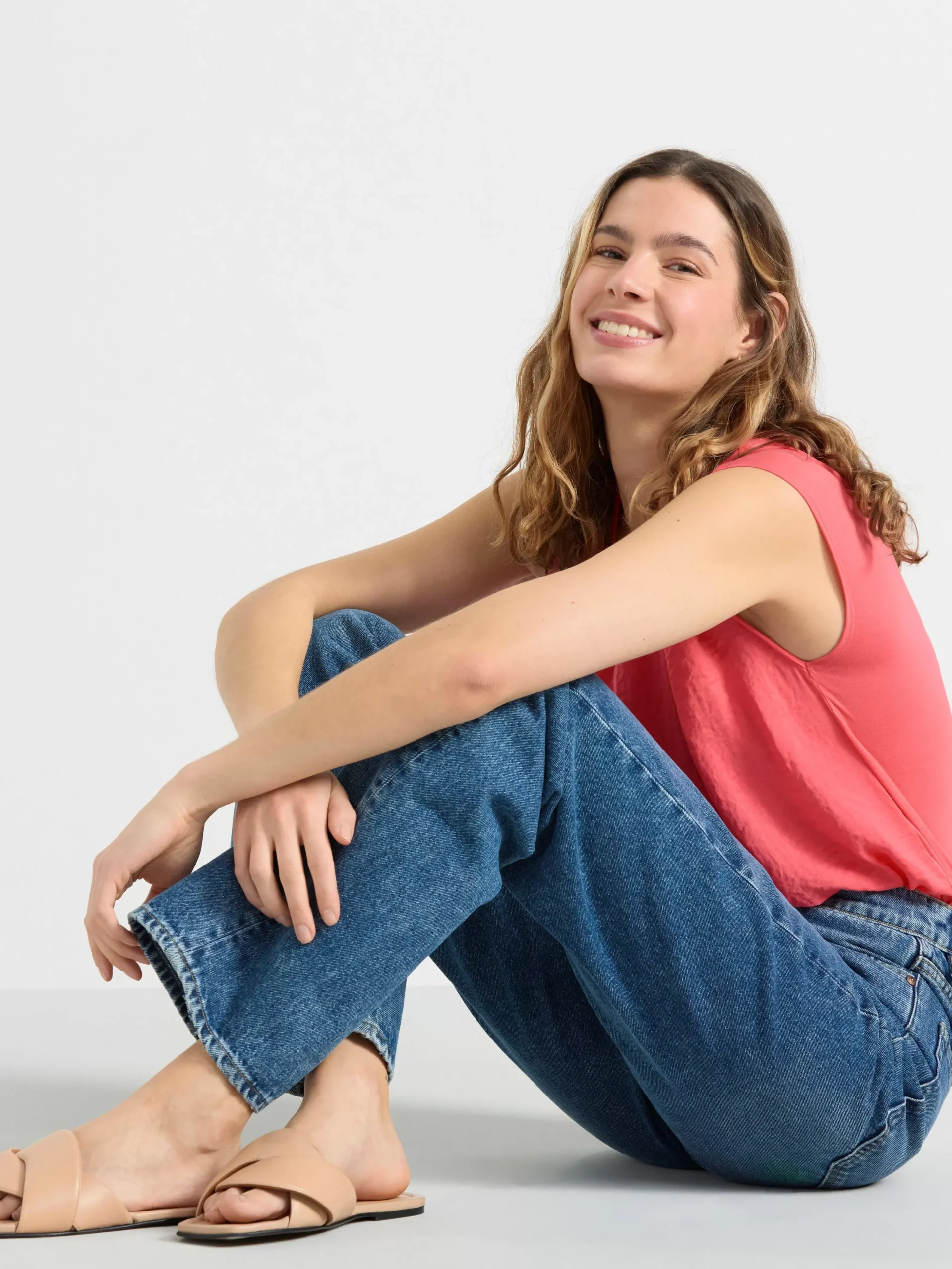 Toppar & T-Shirts>Lindex Kortarmad Topp Dark Pink
