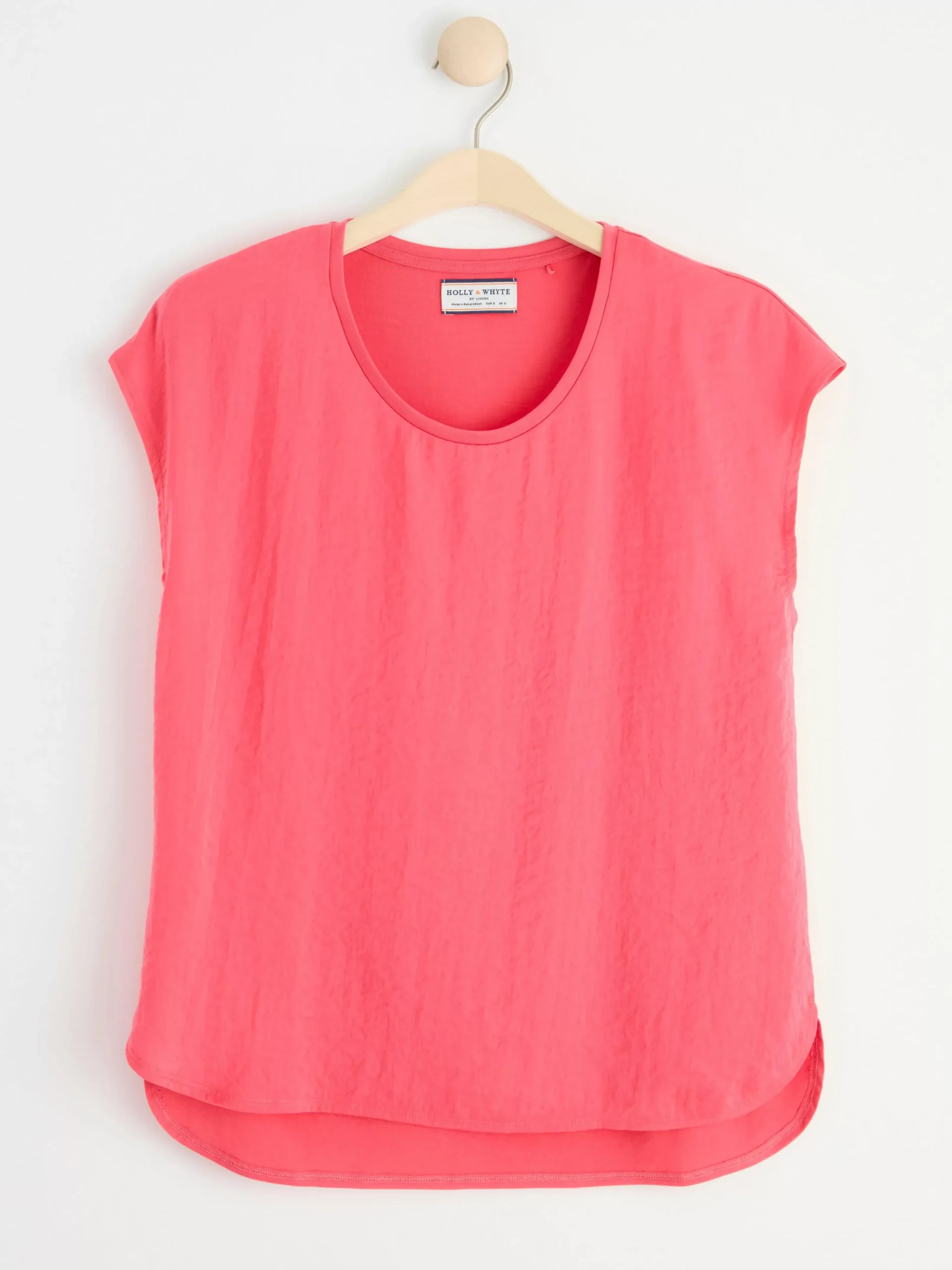 Toppar & T-Shirts>Lindex Kortarmad Topp Dark Pink