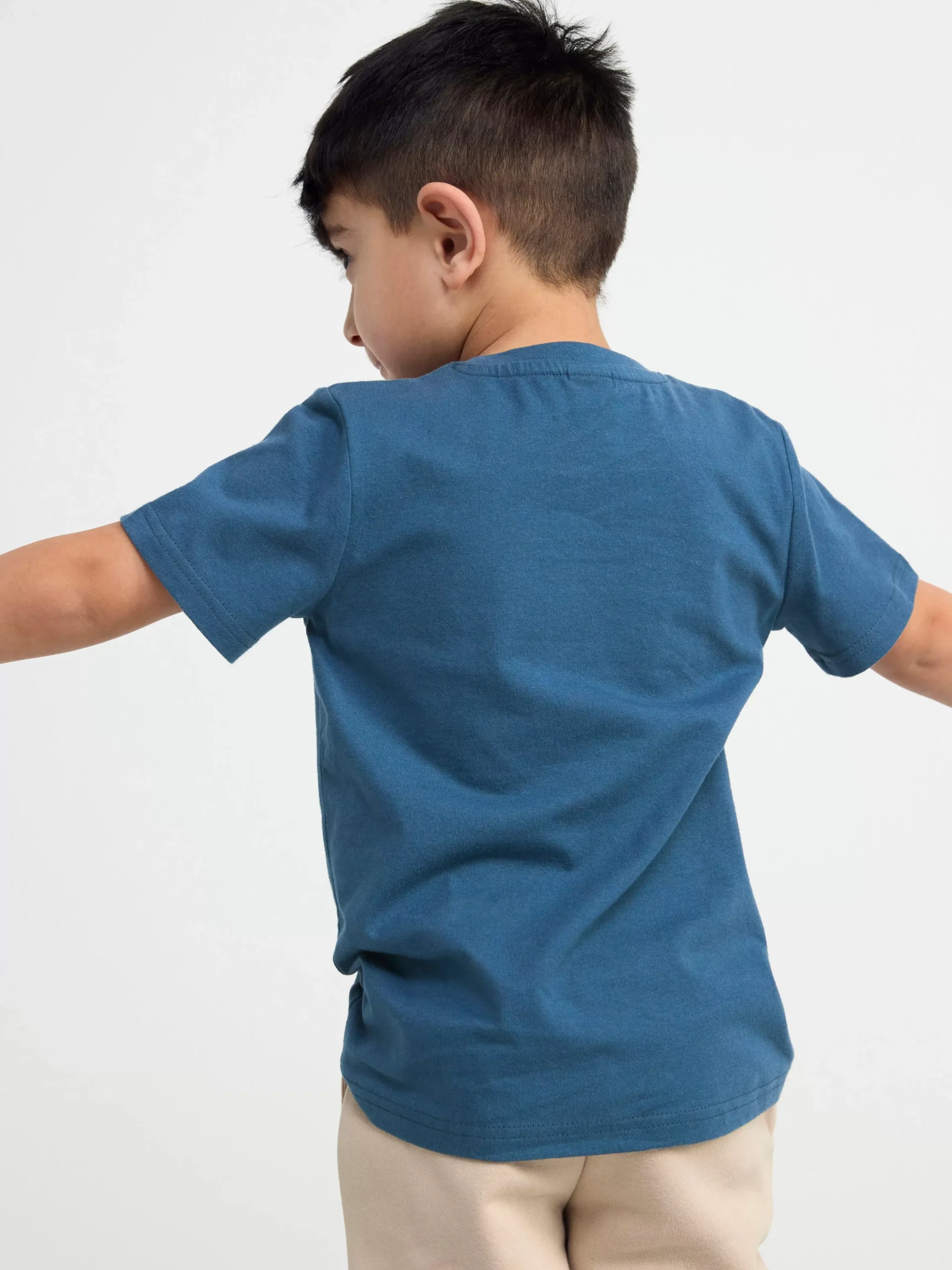 Toppar & T-Shirts>Lindex Kortarmad Topp Dark Dusty Blue
