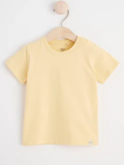 Toppar & T-Shirts>Lindex Kortarmad Topp Light Dusty Yellow