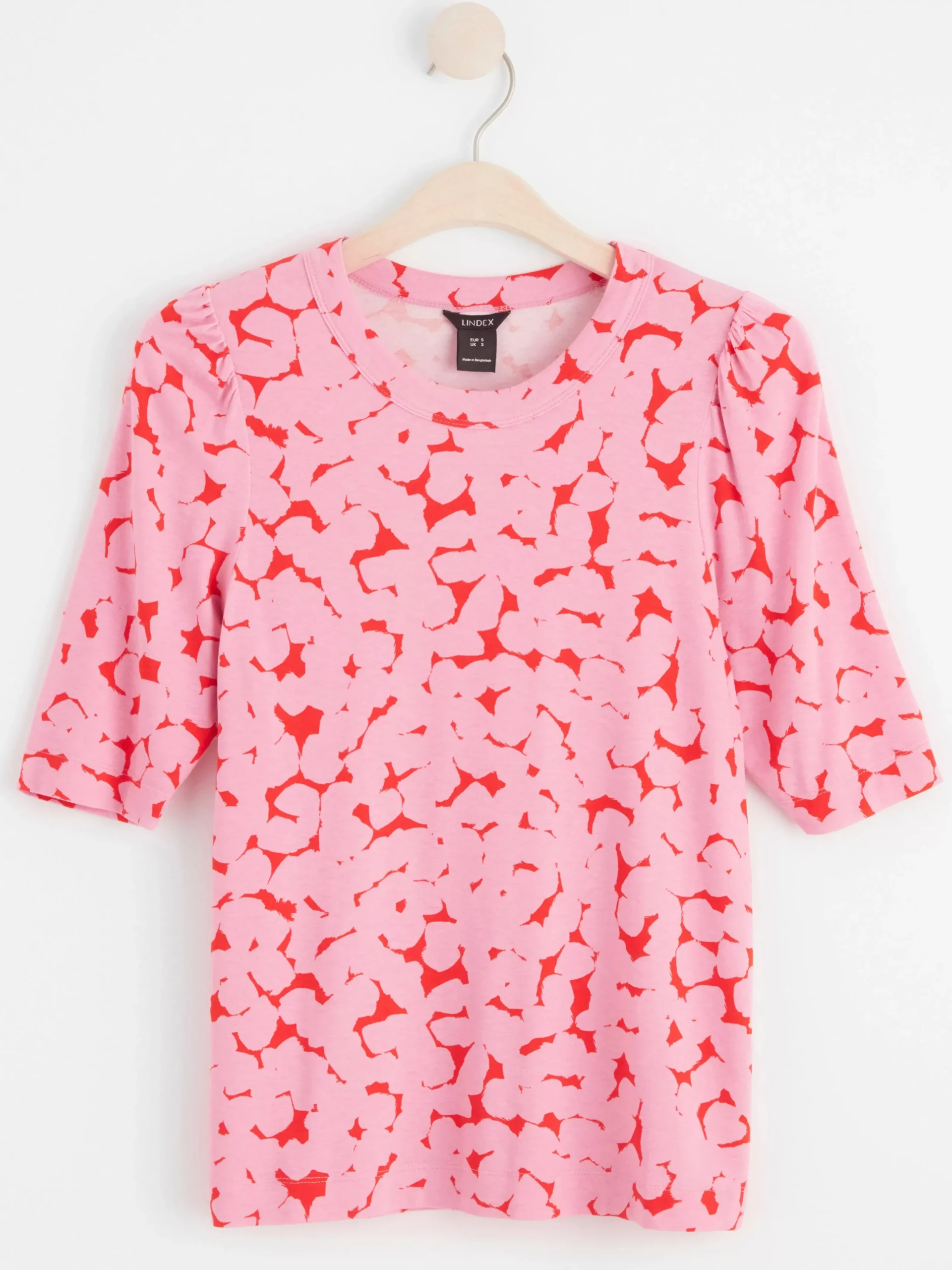 Toppar & T-Shirts>Lindex Kortarmad Topp Pink